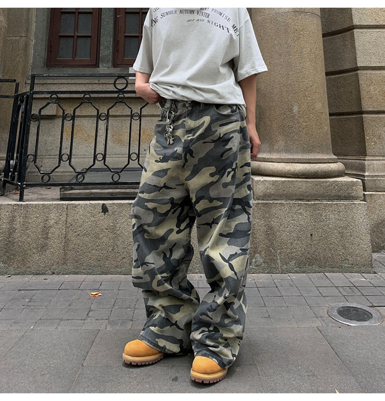 Other Camouflage Camo Wide-Leg Pants Size US 32 / EU 48 - 6 Thumbnail