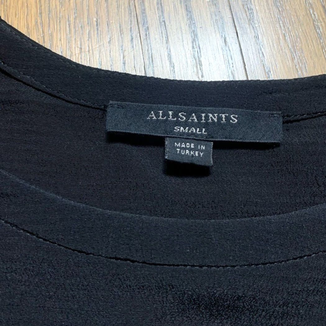 Allsaints All Saints Lucas Vent Long Sleeve Top T-Shirt Women S Black Small Size S / US 4 / IT 40 - 3 Thumbnail