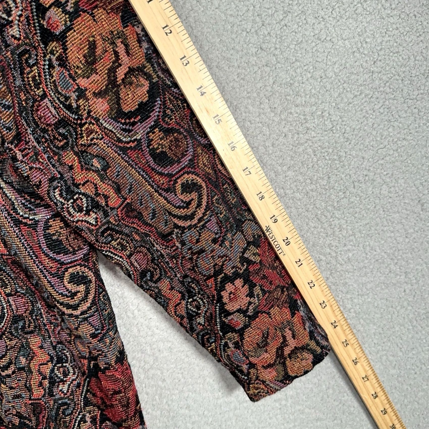 Coldwater Creek Coldwater Creek Jacket Womens Large Tapestry Jacquard Paisley Boho Statement PCS Multicolor Polyester Button Lining Viscose Casual Women's Jacket Size L / US 10 / IT 46 - 6 Thumbnail