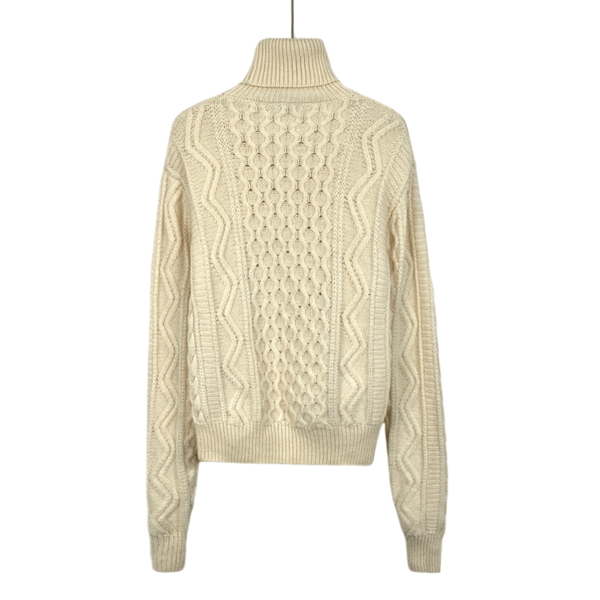 Saint Laurent Paris Saint Laurent Beige Half Turtleneck Wool (Size S) Size S / US 4 / IT 40 - 2 Thumbnail