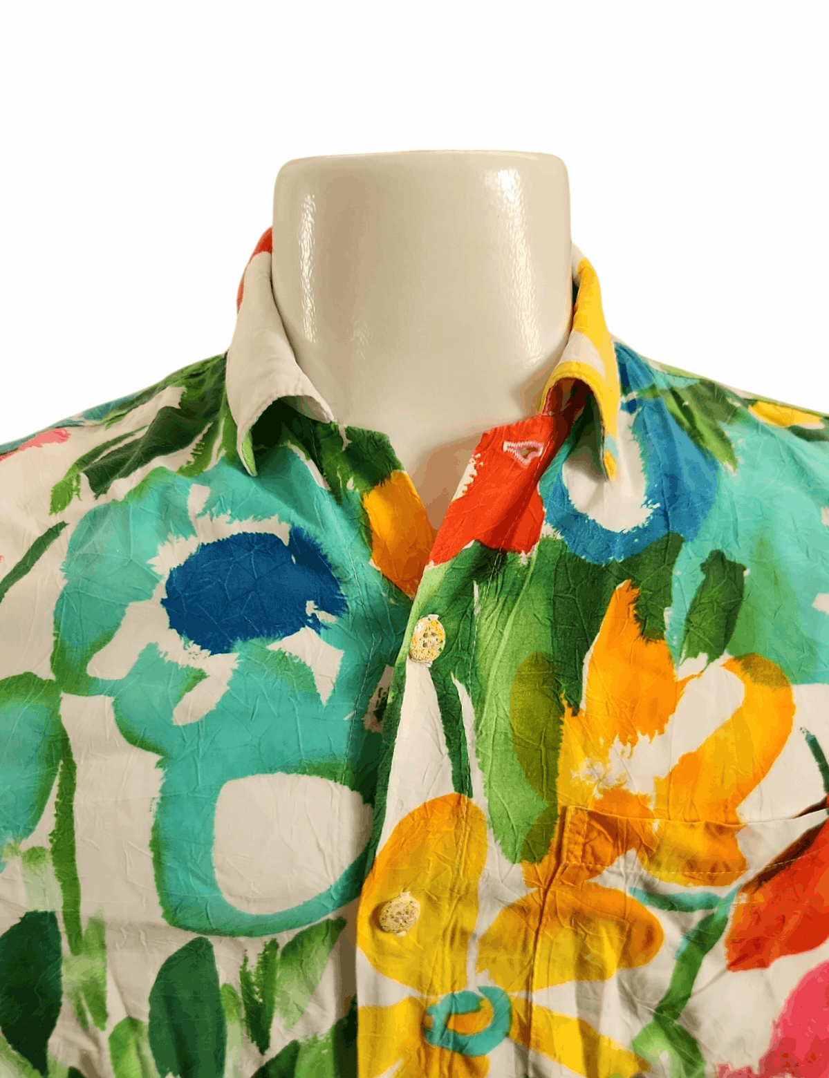 Jams World × Vintage JAMS World Vintage Shirt Men's Hawaiian Aloha Floral Button Size US S / EU 44-46 / 1 - 4 Thumbnail