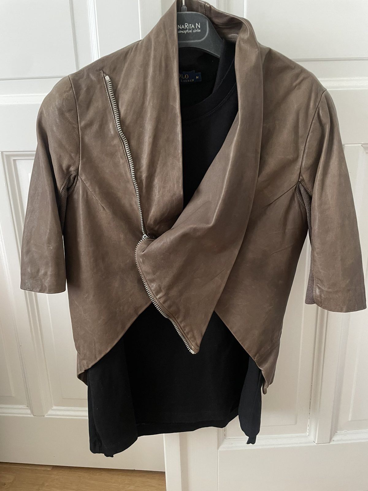 Rick Owens Rick Owens leather biker jacket Size S / US 4 / IT 40 - 1 Thumbnail