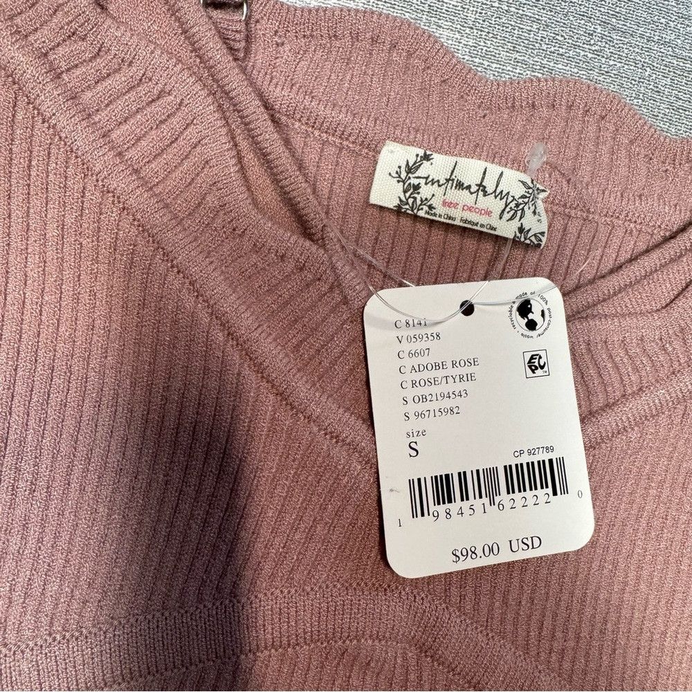Free People NWT New $98 Free People It Girl Dusty Rose Bodysuit Size S Size S / US 4 / IT 40 - 6 Thumbnail