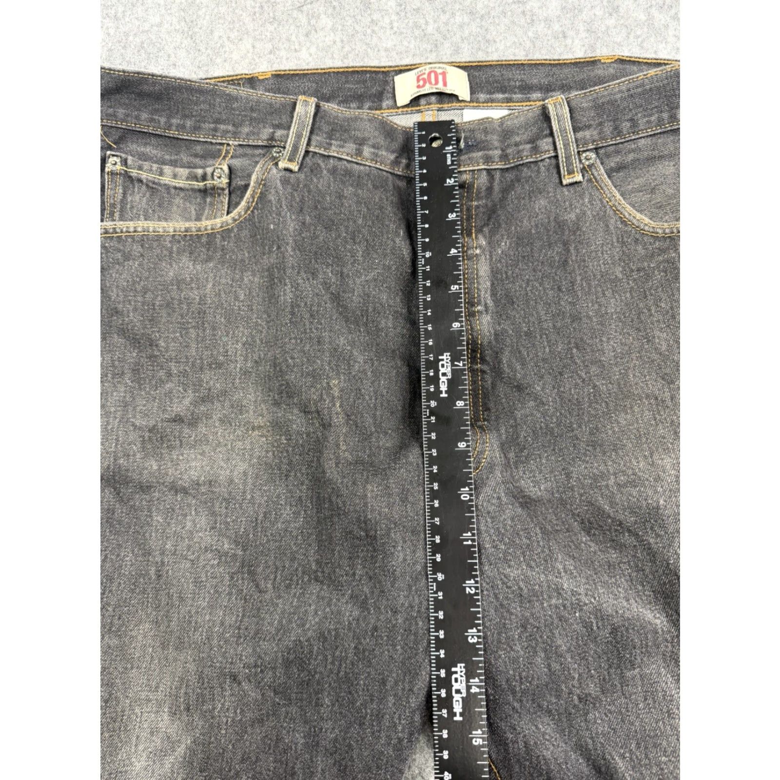 Levi's VINTAGE Levi's 501 Jeans Men 40x32 Black Button Fly Straight Leg Red Tag Jeans Mens Regular 40 Jeans 501 Series USA Modern Classic Size US 40 / EU 56 - 7 Thumbnail