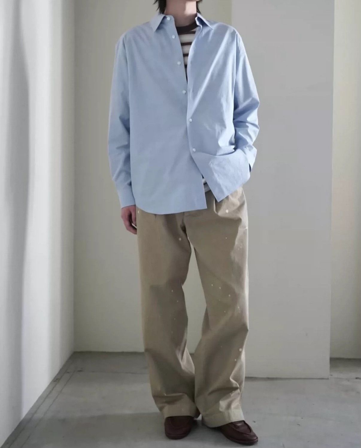 Auralee AURALEE Washed Finx Weather Chambray Shirt Size US XL / EU 56 / 4 - 3 Thumbnail