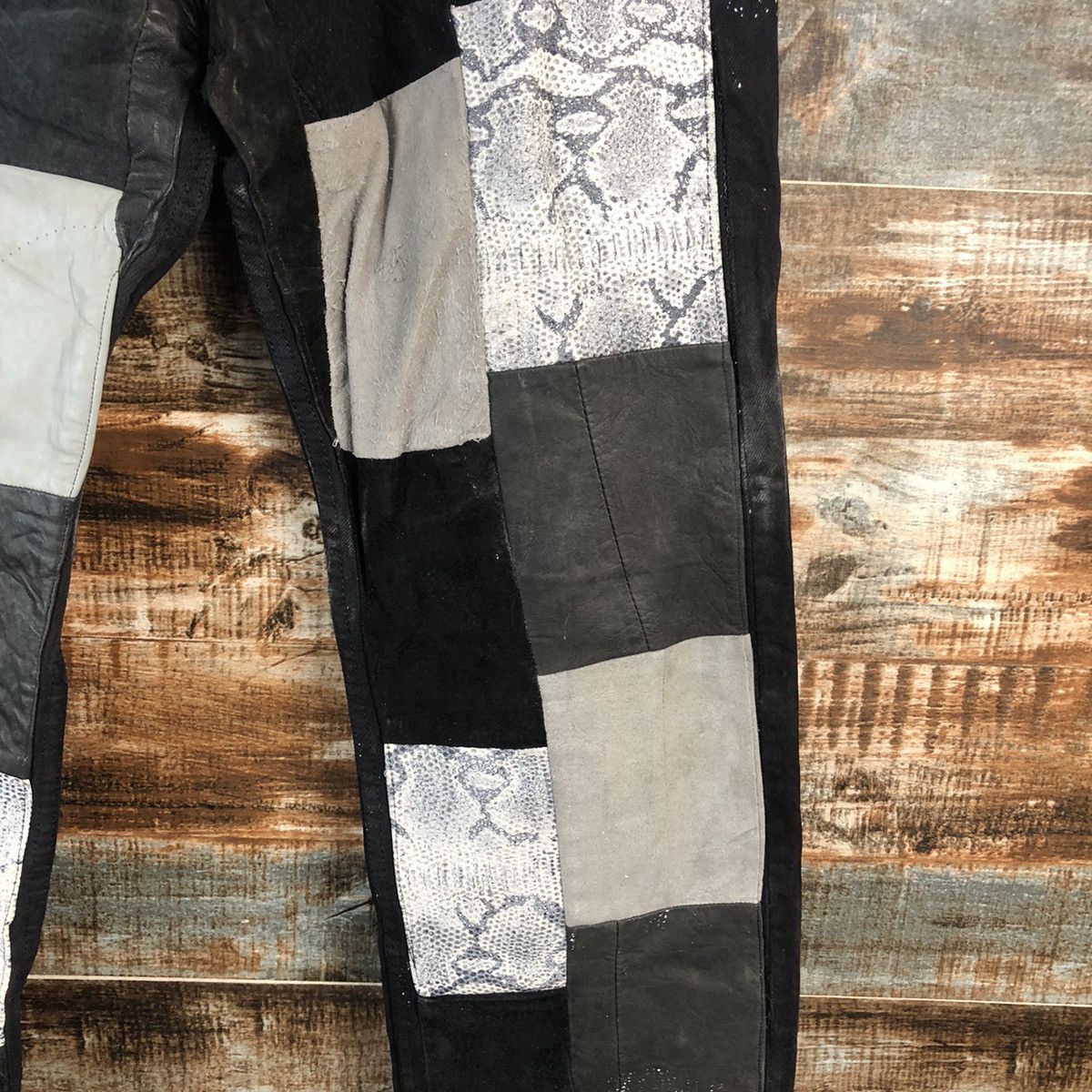 Levi's DLL Hippie Levis Black patchwork vintage Denim Pants #A2616 Size US 32 / EU 48 - 8 Thumbnail