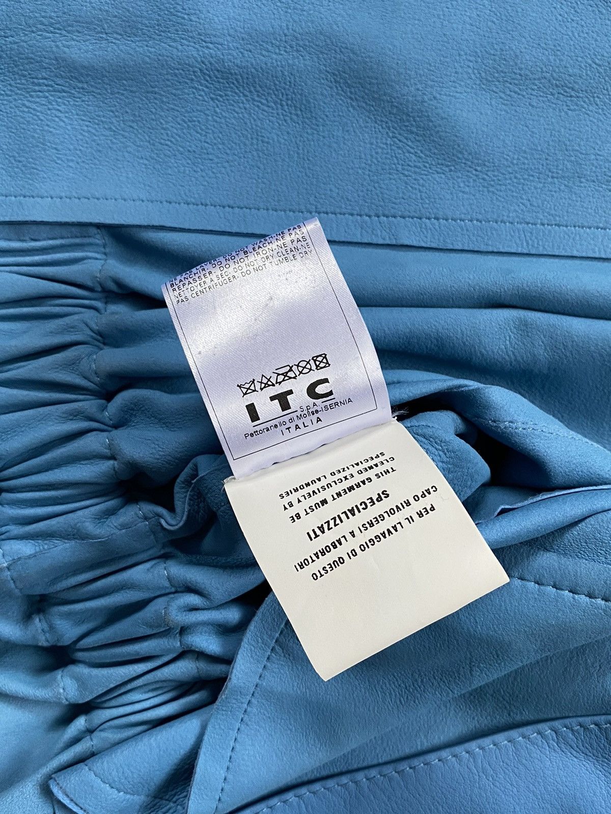 Dior 🔥Rare John Galliano 2000s Lambskin Blue Leather Jacket Size S / US 4 / IT 40 - 10 Thumbnail