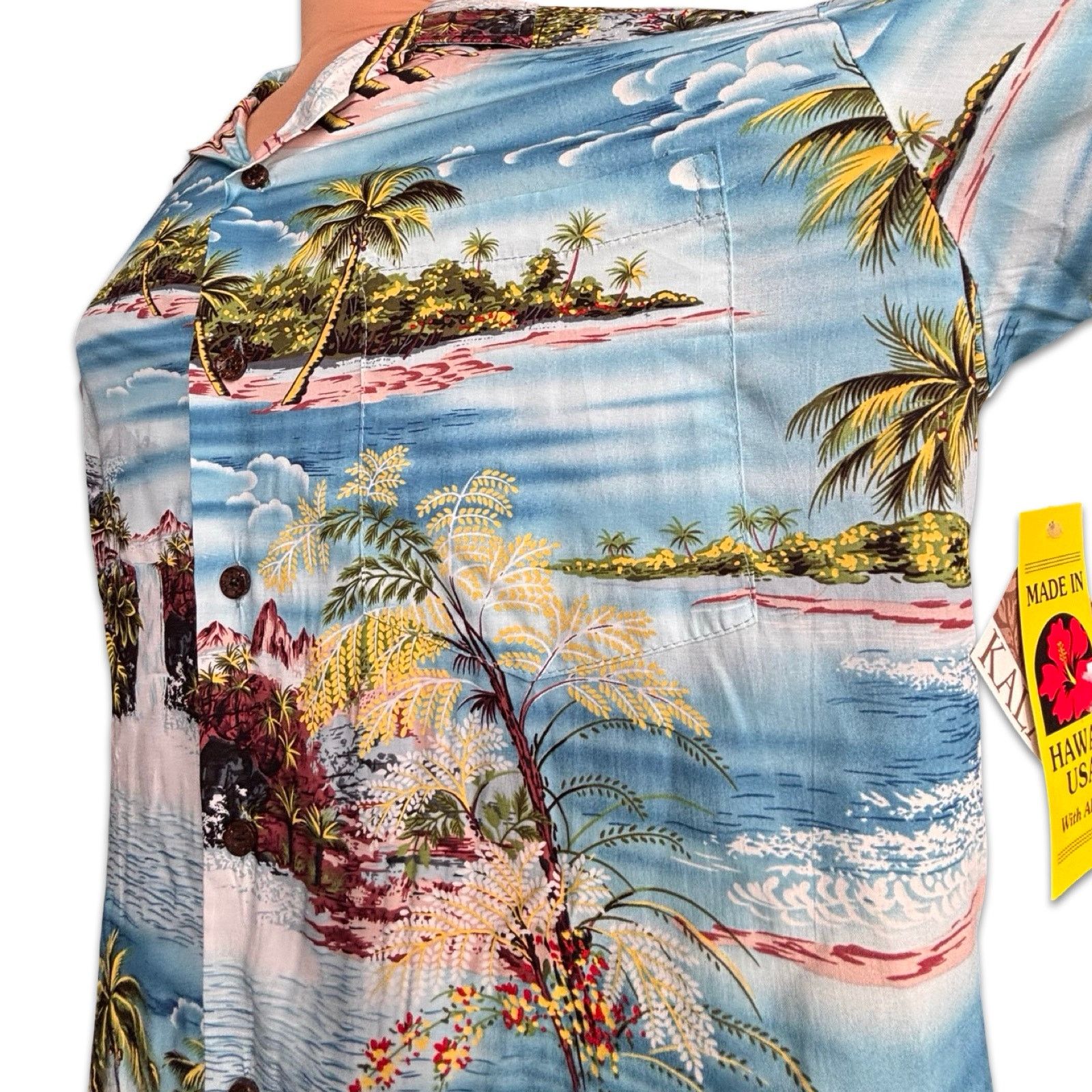 Vintage KALAHEO Hawaiian Shirt Large Blue Tropical Island Hawaii Size US L / EU 52-54 / 3 - 5 Thumbnail
