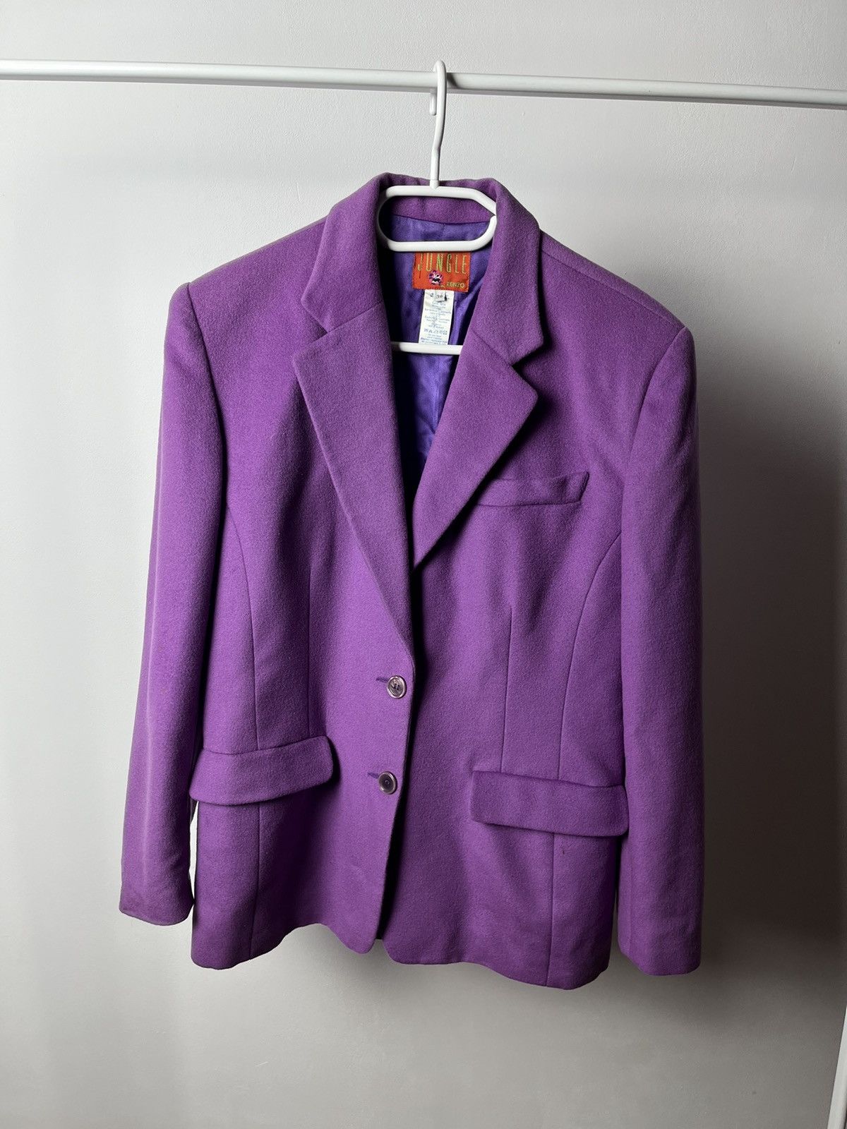 Kenzo × Vintage Vintage Kenzo Jungle Lana Wool/Cashmere Blazer Size S / US 4 / IT 40 - 1 Thumbnail