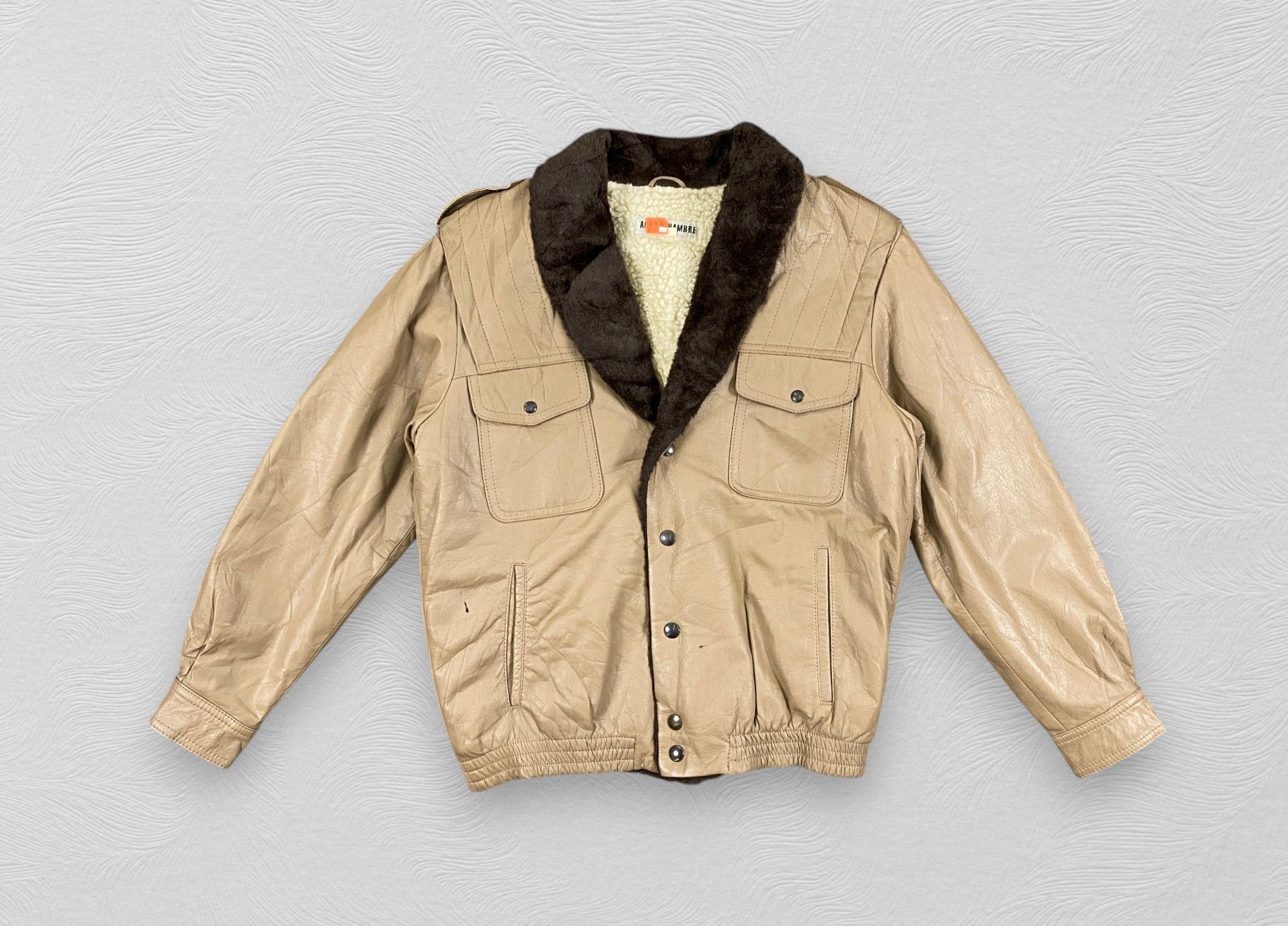 Leather Vintage Japanese Brand Leather Jacket -J056 Size US S / EU 44-46 / 1 - 1 Thumbnail