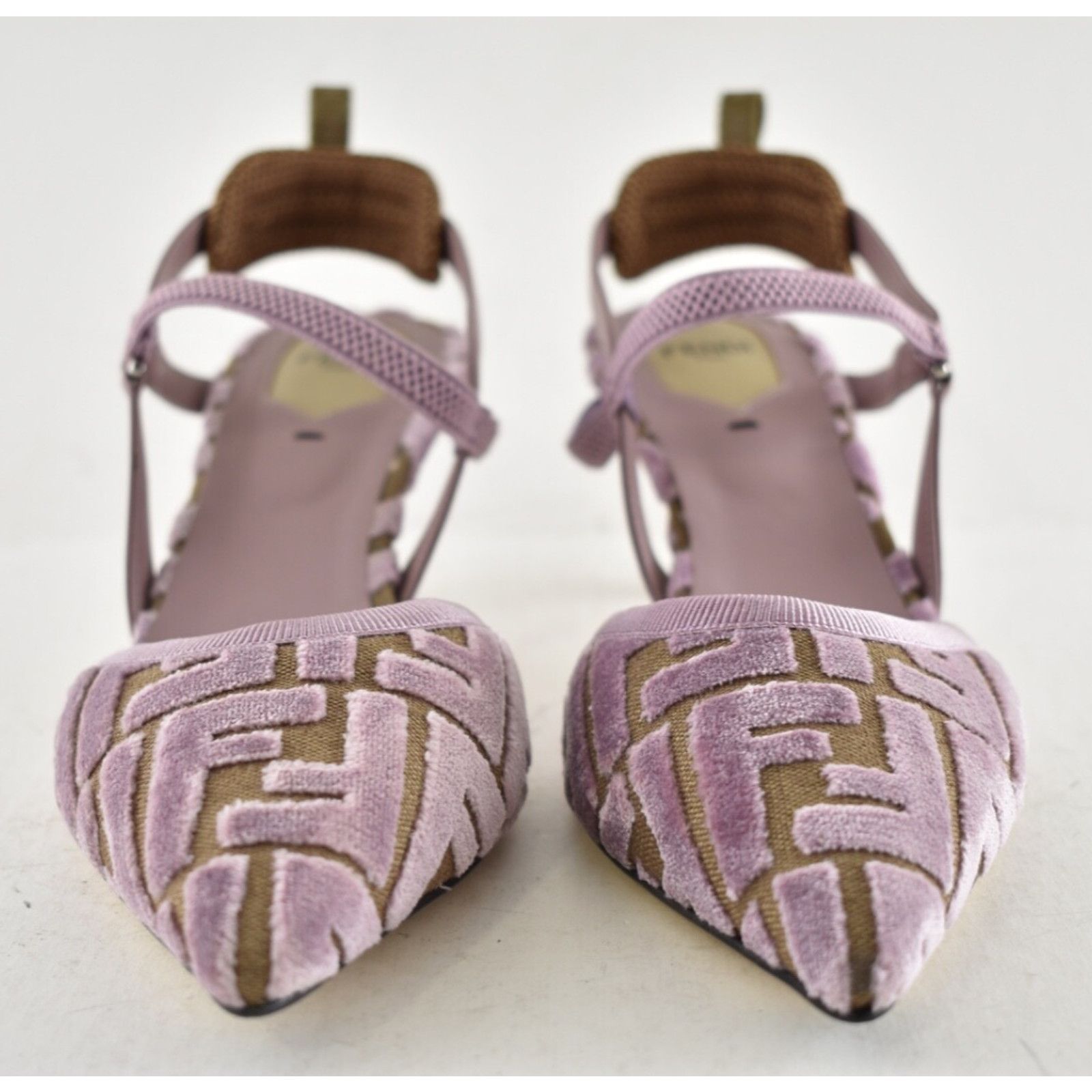 Fendi Fendi Colibri Lite Mauve Pink FF Logo Pointed Slingback 55 Size US 9 / IT 39 - 10 Thumbnail