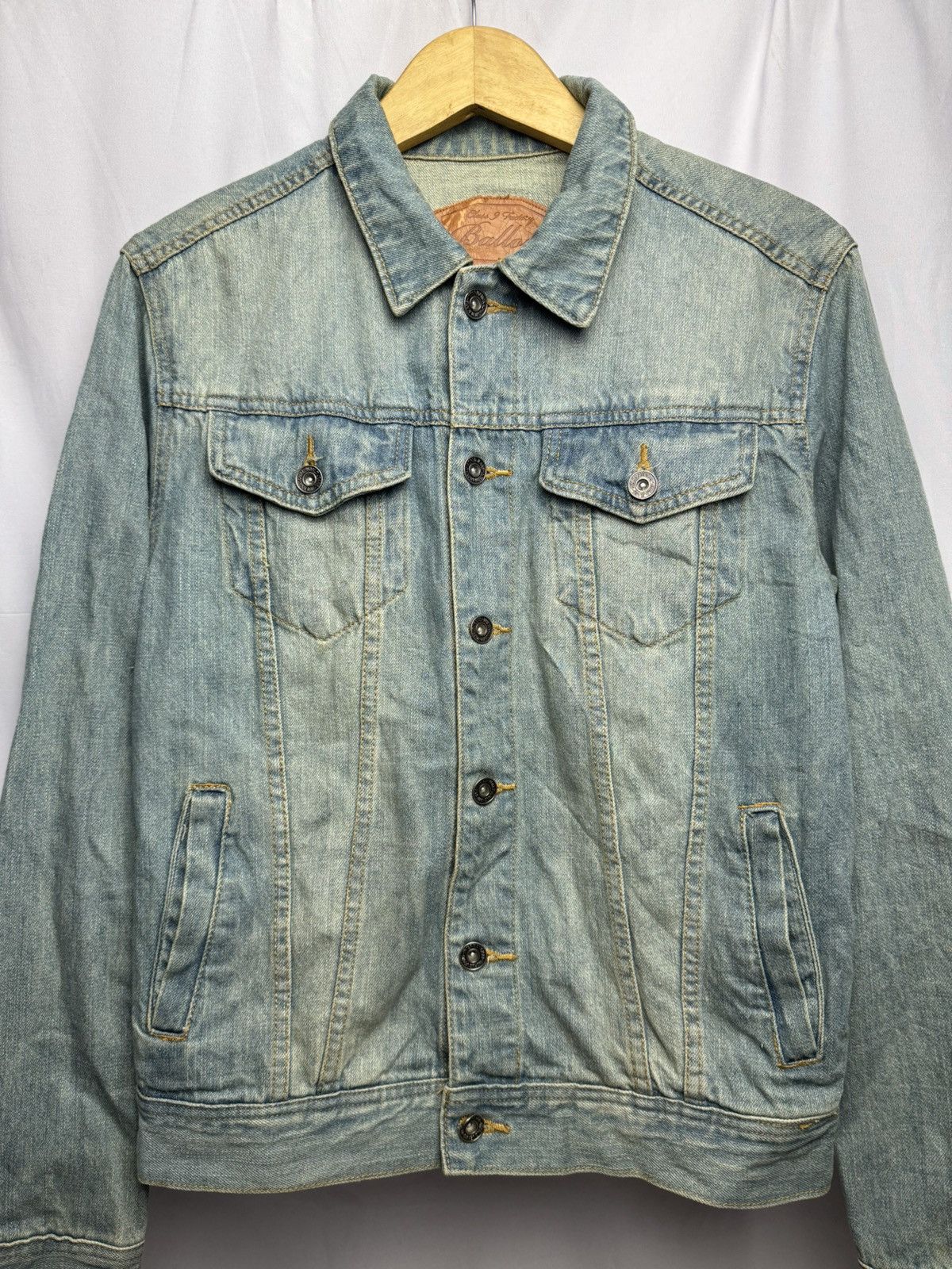 Japanese Brand Japanese Ballow Washed Denim Jacket Vintage Size US M / EU 48-50 / 2 - 2 Thumbnail