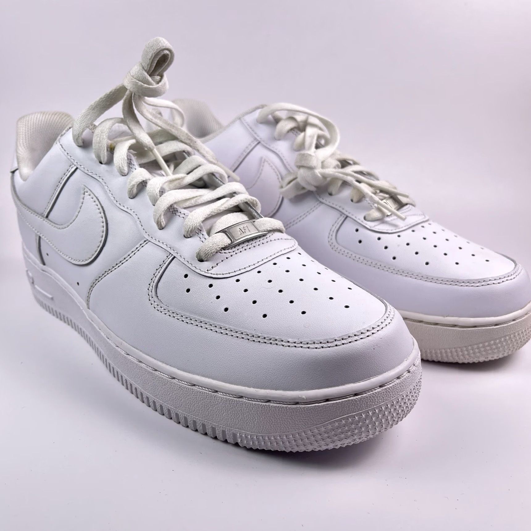 Nike Nike Air Force 1 '07 Men Sneakers White CW2288-111 13 USA 47.5 Leather Lace Up Low Top Cushioned Comfort Breathable All White Casual Activewear Shoes Size US 12 / EU 45 - 3 Thumbnail