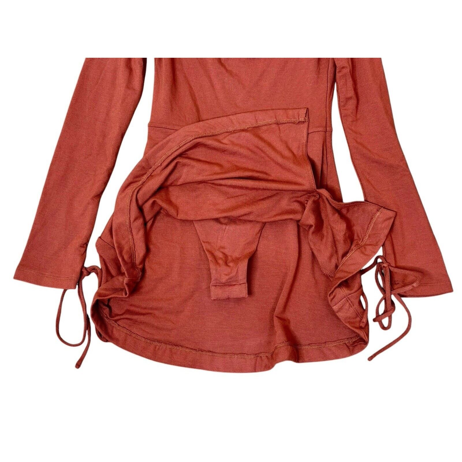 Other OH POLLY AMRYN Long Sleeve A-Line Mini Dress in Brick Sexy 2 Size XS / US 0-2 / IT 36-38 - 9 Thumbnail