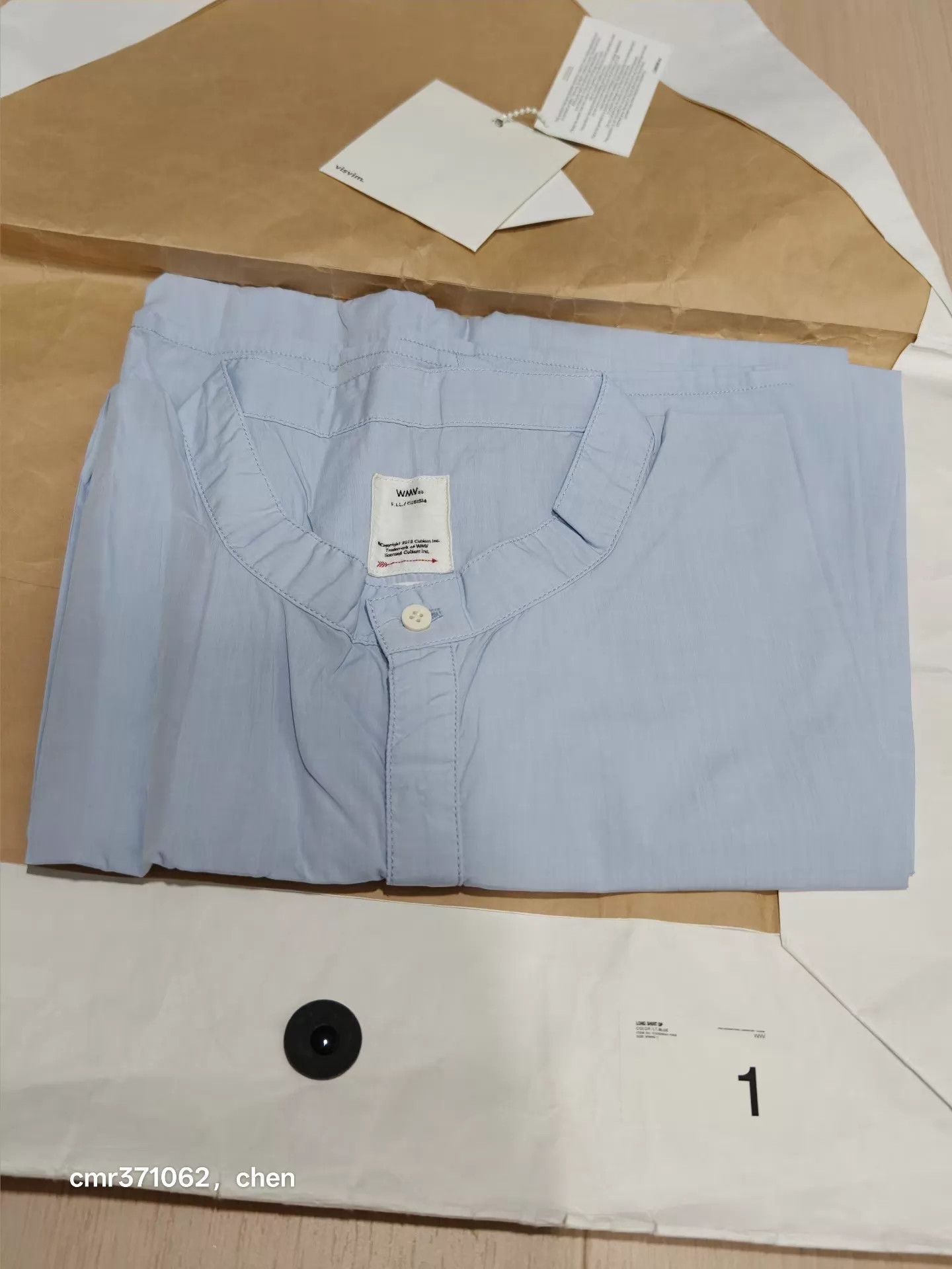 Visvim Visvim 20AW WMV Long Shirt OP lt blue w1 Albini Damage Dyed Size S / US 4 / IT 40 - 6 Thumbnail
