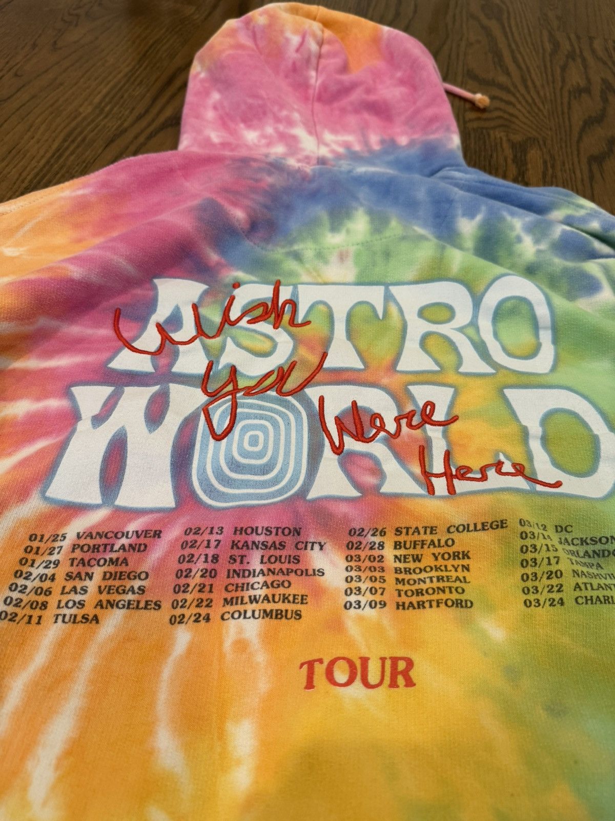 Travis Scott Astroworld Tie Dye Teddy Bear Hoodie Size US M / EU 48-50 / 2 - 5 Thumbnail