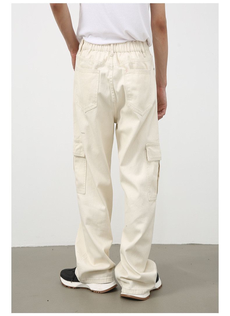 Japanese Brand × Jean Loose elastic waist straight cargo jeans Size US 32 / EU 48 - 3 Thumbnail