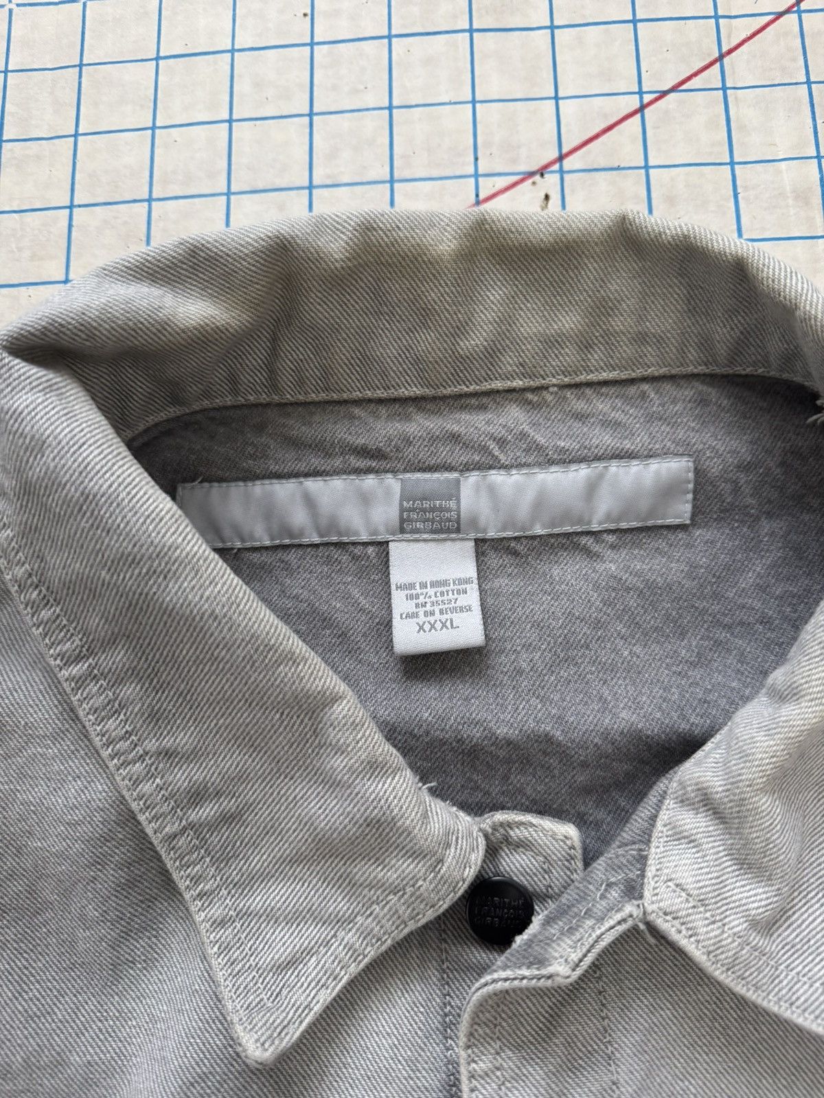 Marithe + Francois Girbaud × Vintage Vintage 90’s MFG Marithe Francois Girbaud Jean Jacket Gray Size US XXL / EU 58 / 5 - 8 Thumbnail