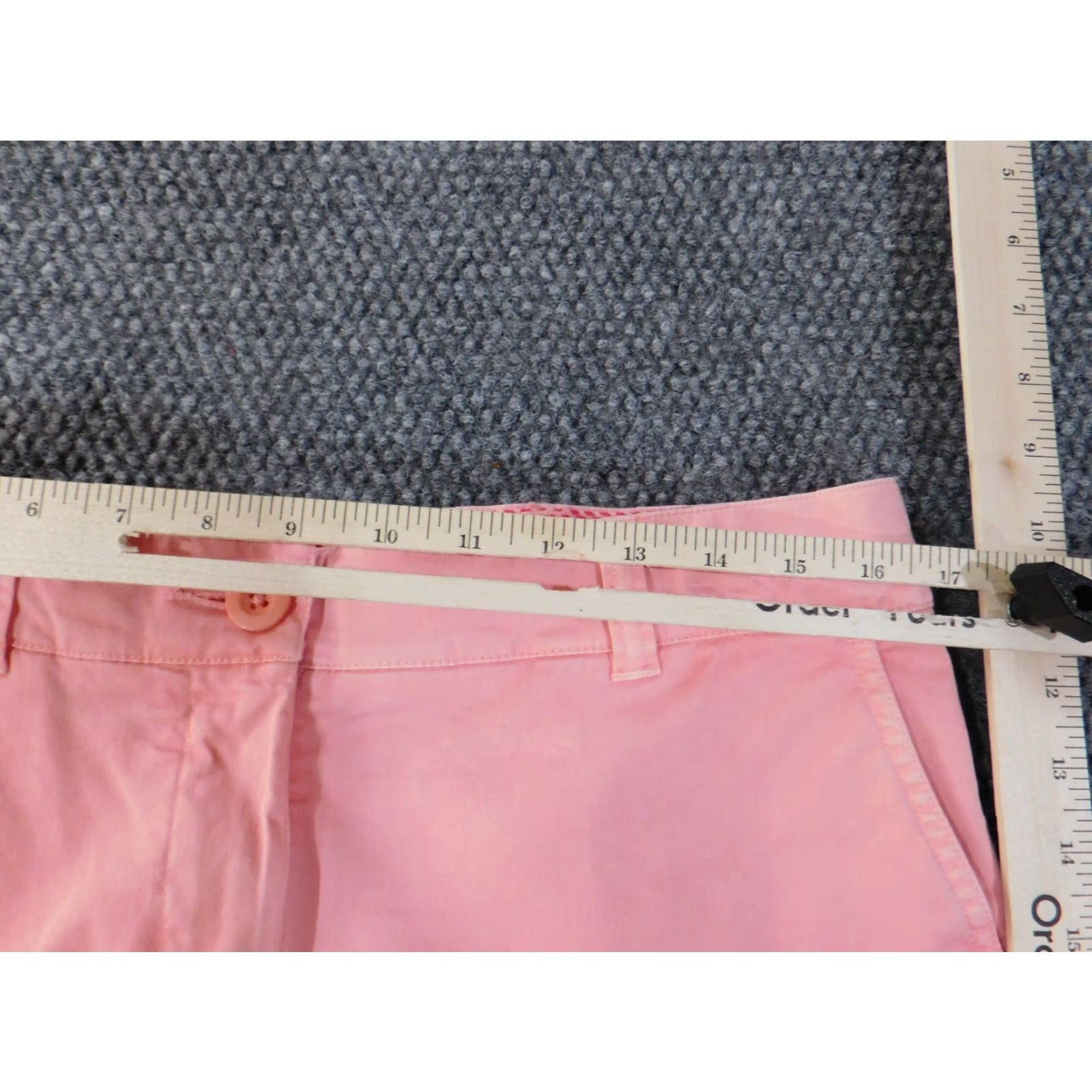 Vintage Crown & Ivy Pants Ladies 6 Pink Straight Chino Casual Regular Inseam 24 in Cotton Spandex Knit Size 28" / US 6 / IT 42 - 5 Thumbnail
