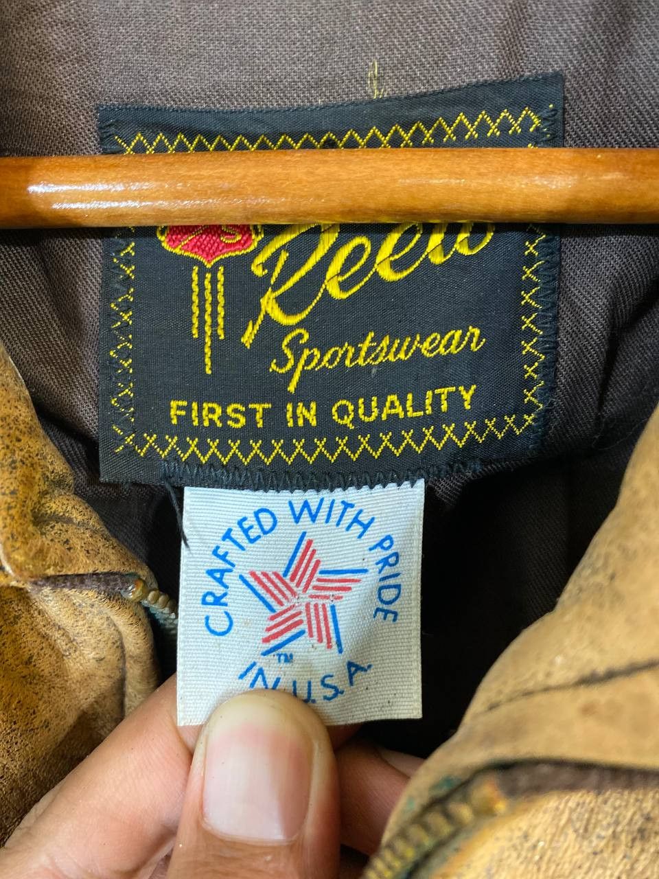 Leather Reed sportswear leathercraft process jacket made in usa Size US L / EU 52-54 / 3 - 5 Thumbnail