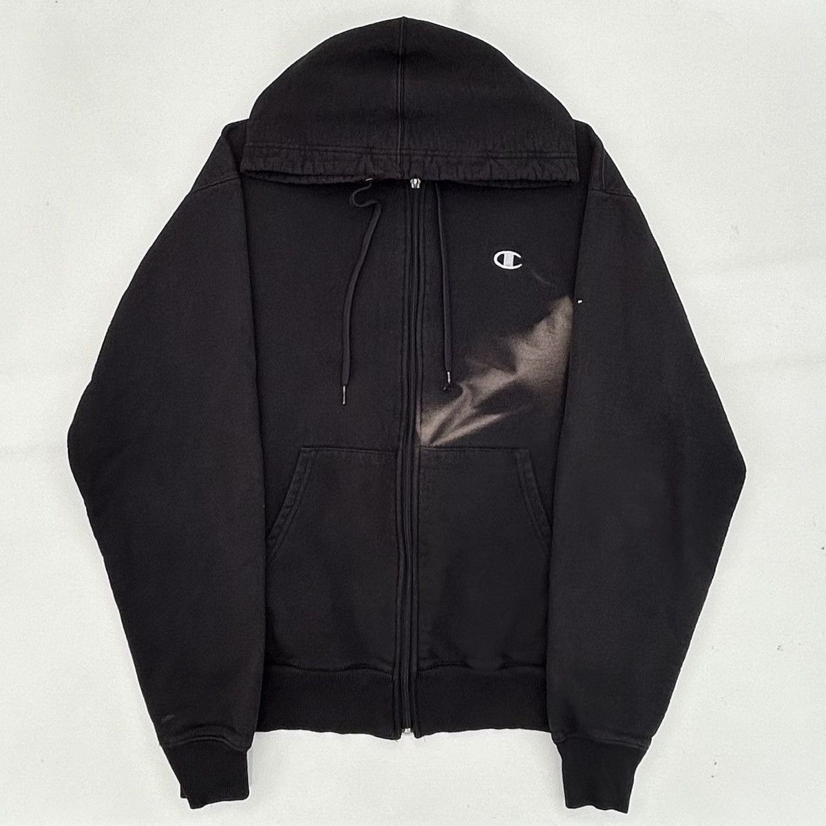 Champion Champion Classic Black Full Zip Y2K Hoodie Sun Fade Men’s M Size US M / EU 48-50 / 2 - 1 Thumbnail