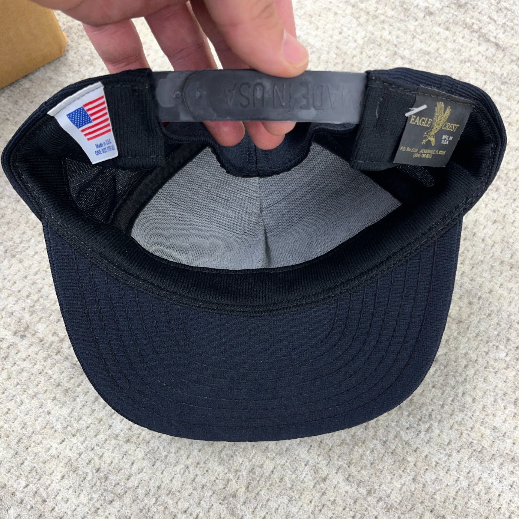 Vintage VINTAGE Eagle Crest Hat Cap Snapback One Size Blue 90s USA Military Patch 80s 90s Retro Logo Mens Size ONE SIZE - 7 Thumbnail