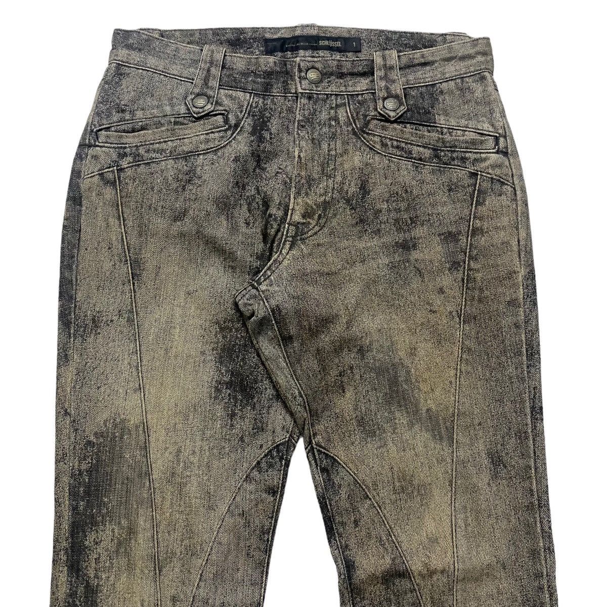 Schlussel SCHLUSSEL Spiral Cut Low Flare Coated Jeans Size US 29 - 2 Thumbnail