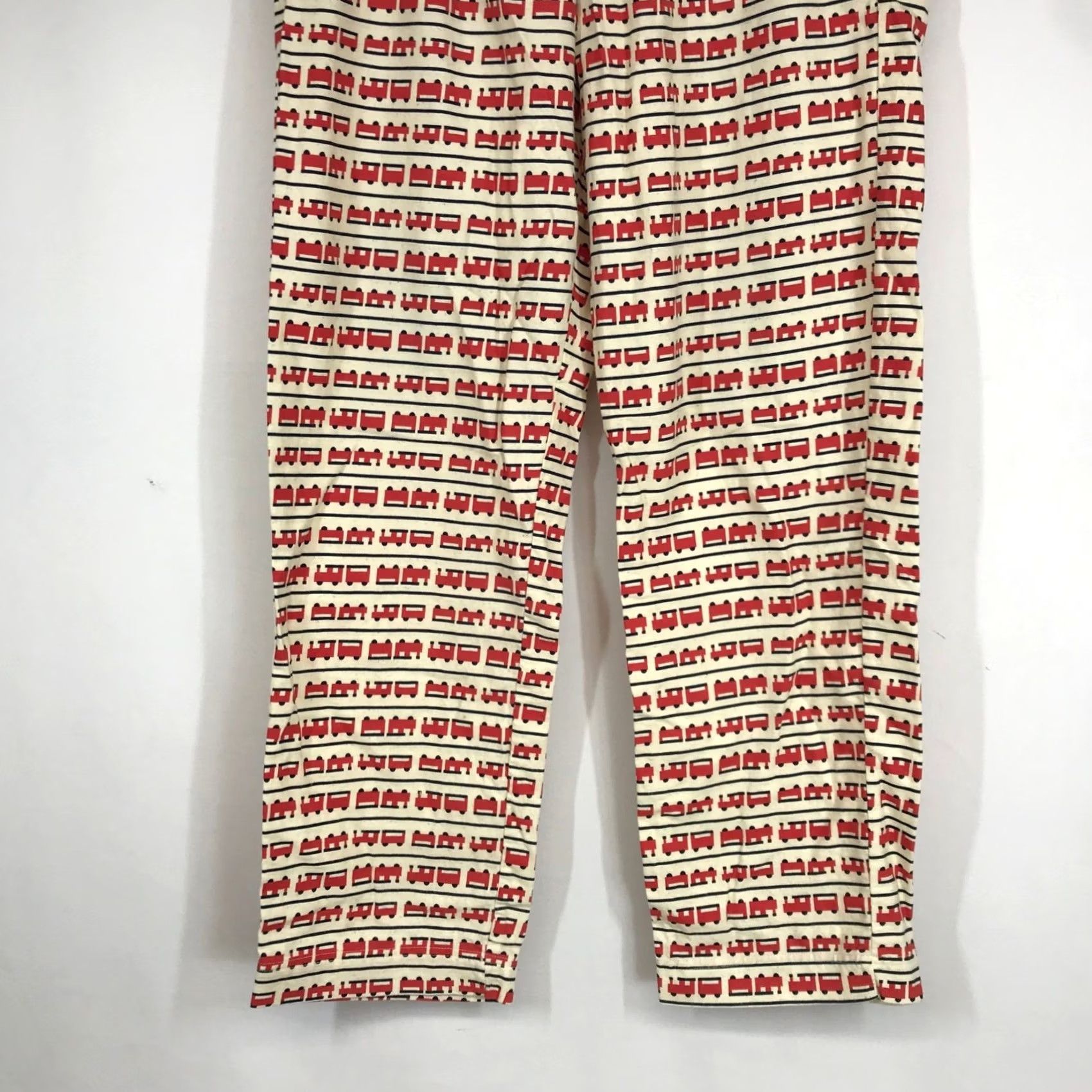 Vintage Hanna Andersson Pajama Pants Mens M Red Train Stripe 100% Cotton Lounge Pajama Bottoms Size 32" / US 10 / IT 46 - 3 Thumbnail