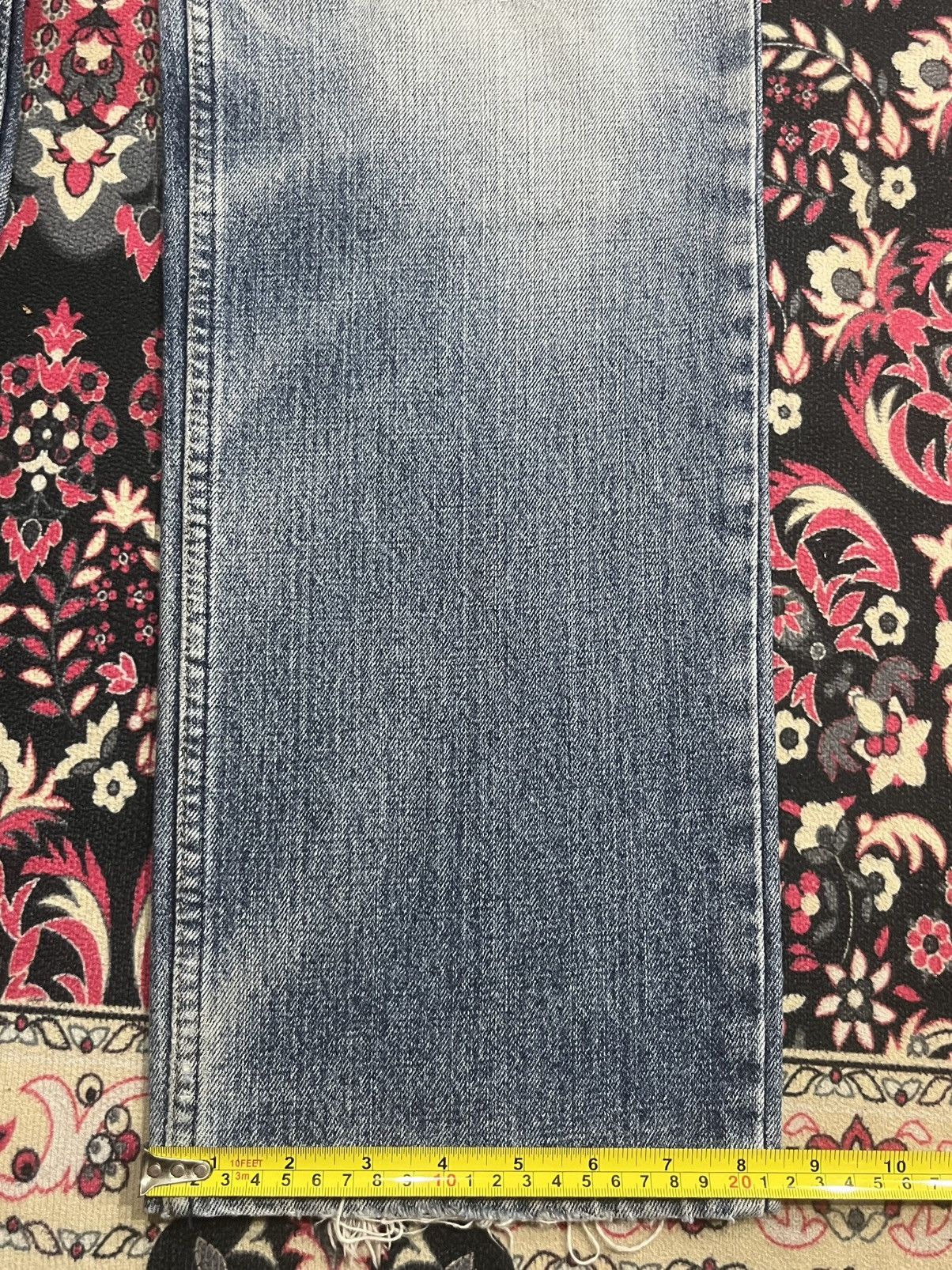 Levi's Vintage Levi’s 533 Blue Faded Washed Distress Straight Jeans Size US 33 - 18 Thumbnail