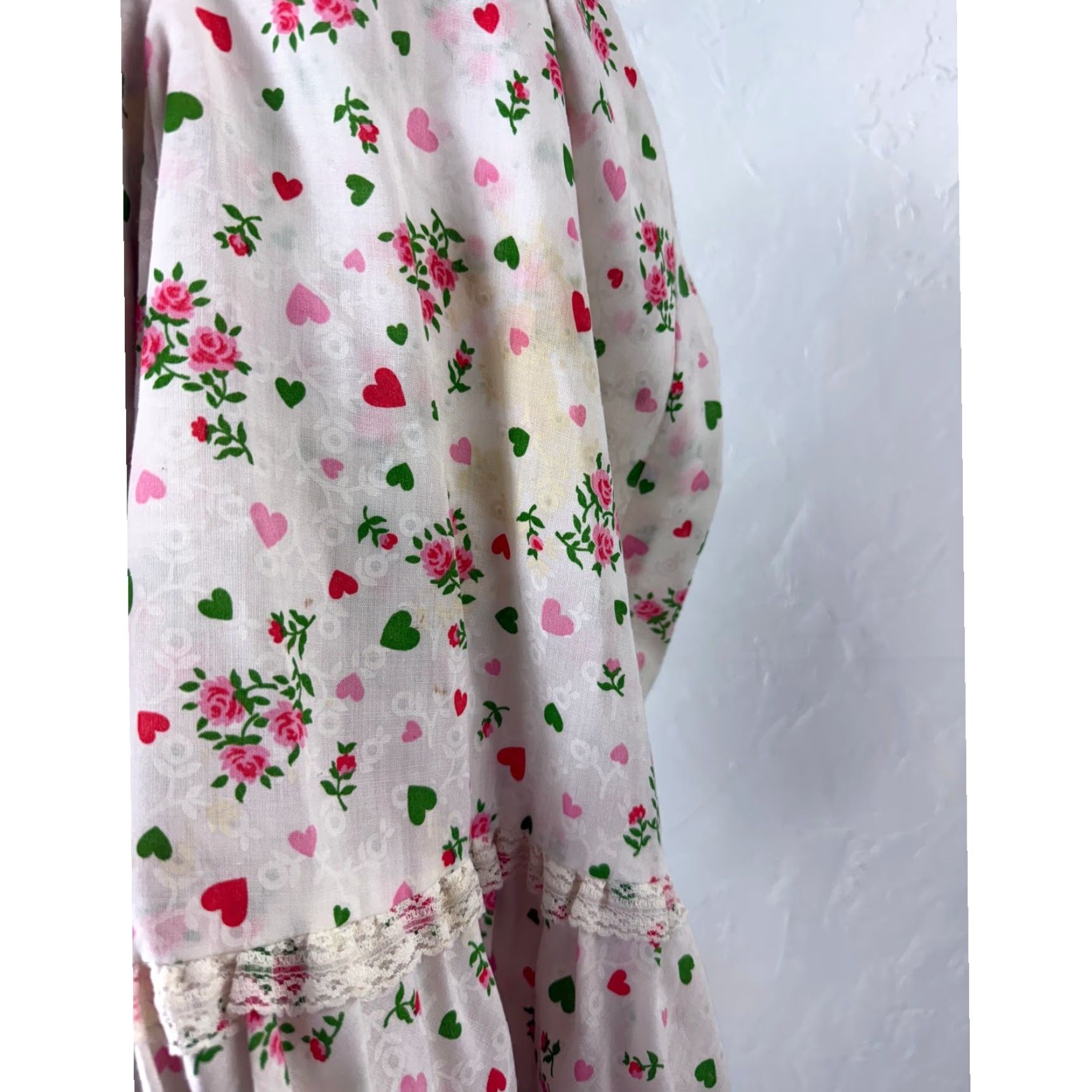 Vintage VINTAGE Handmade 70s Dress Bohemian Maxi Cotton Long sleeve White 38" Bust 30" Waist 57" Shoulder to Hem S/M Womens Size S / US 4 / IT 40 - 7 Thumbnail
