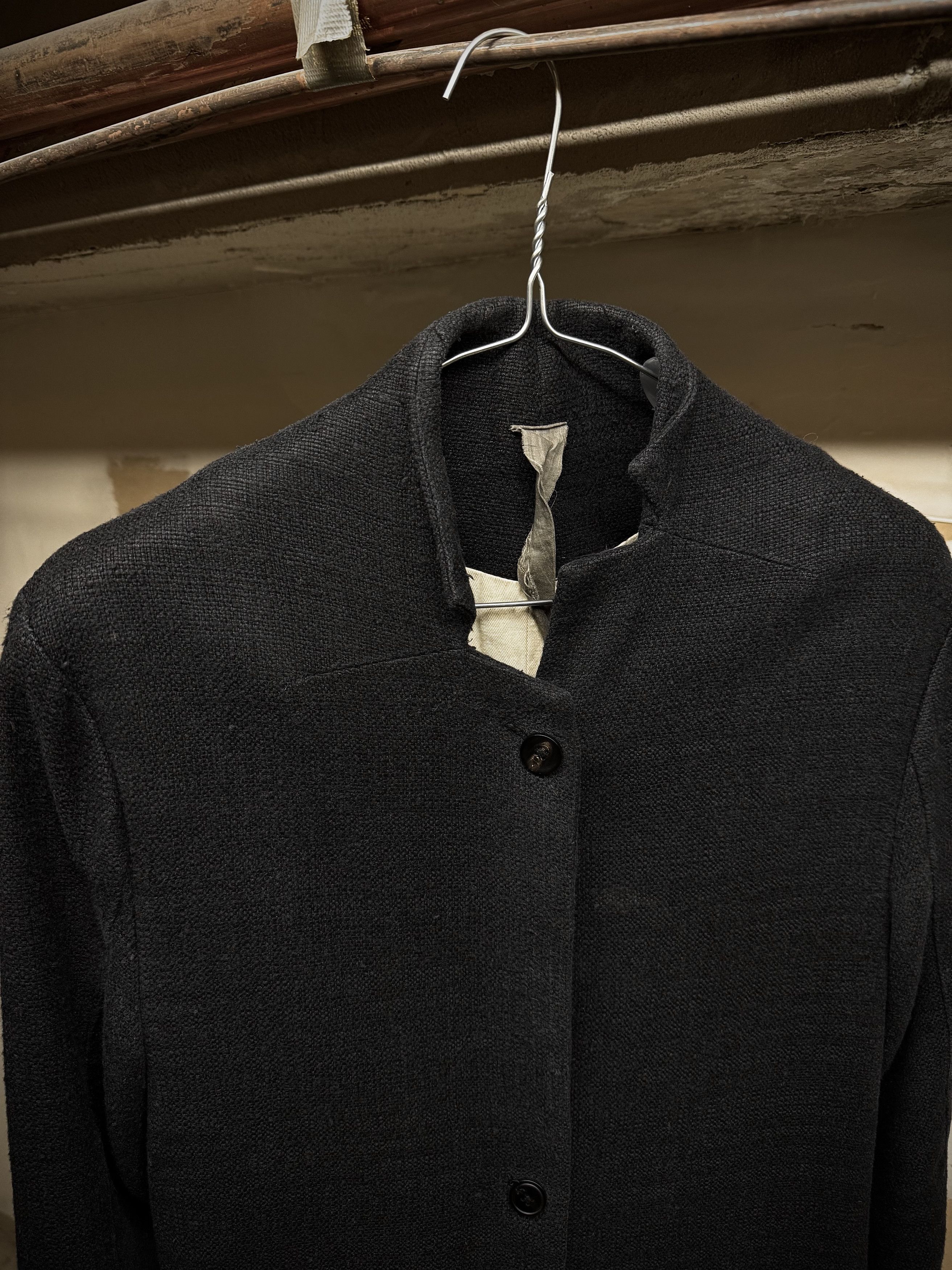Aleksandr Manamis Aleksandr Manamïs Charcoal Grey Raw Silk Frayed Hem Coat Size US S / EU 44-46 / 1 - 12 Thumbnail