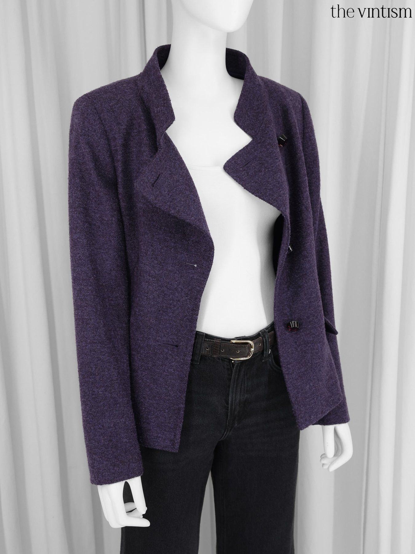 Escada Escada Archival Violet Boucle Virgin Wool Jacket DE 38 M Size M / US 6-8 / IT 42-44 - 2 Thumbnail