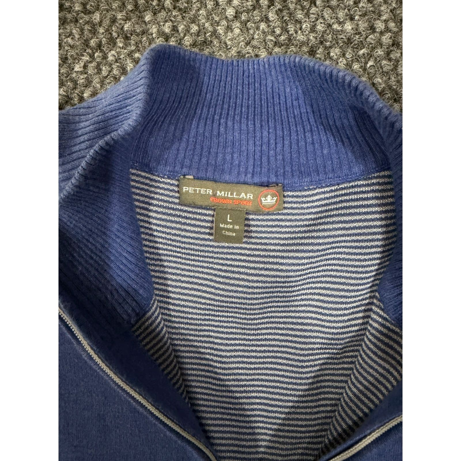 Peter Millar Peter Millar Crown Sport Sweater Vest Mens Large Blue 1/4 Zip Golf Logo Vest Size US L / EU 52-54 / 3 - 6 Thumbnail