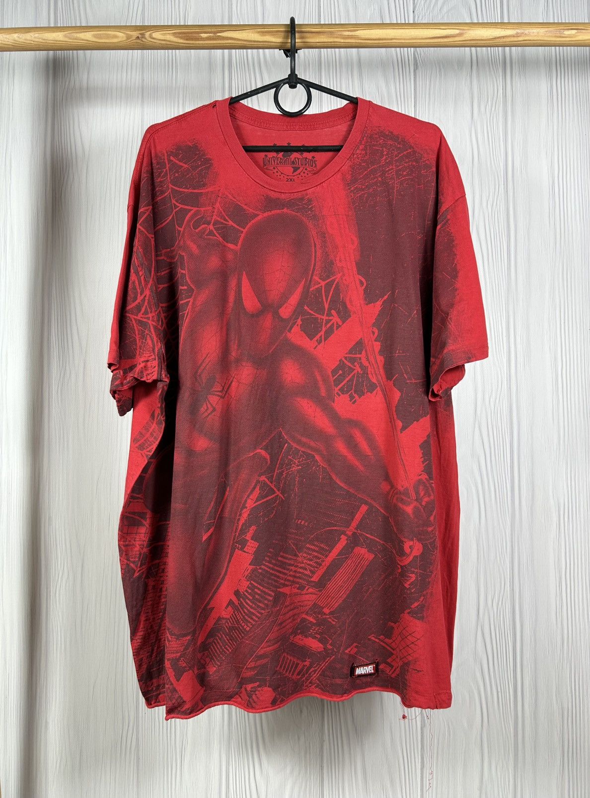 Universal Studios Rare Vintage AOP Spider Man All Over Printed Marvel T-Shirt Size US XXL / EU 58 / 5 - 1 Thumbnail
