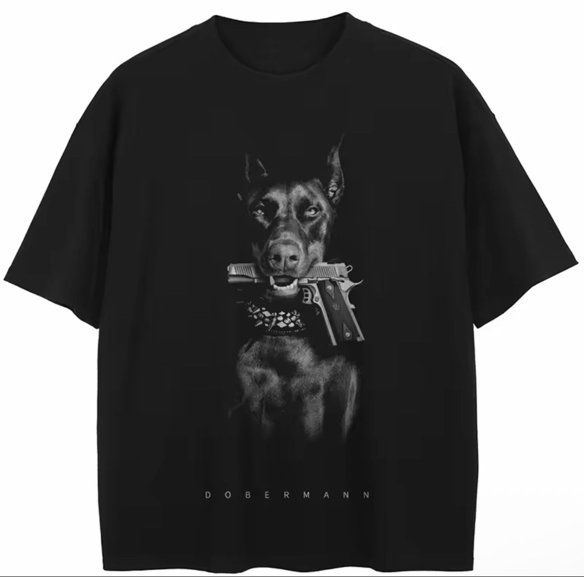 Other Streetwear Vintage Gothic Black Dog Gun Graphic T-Shirt Size US L / EU 52-54 / 3 - 1 Thumbnail