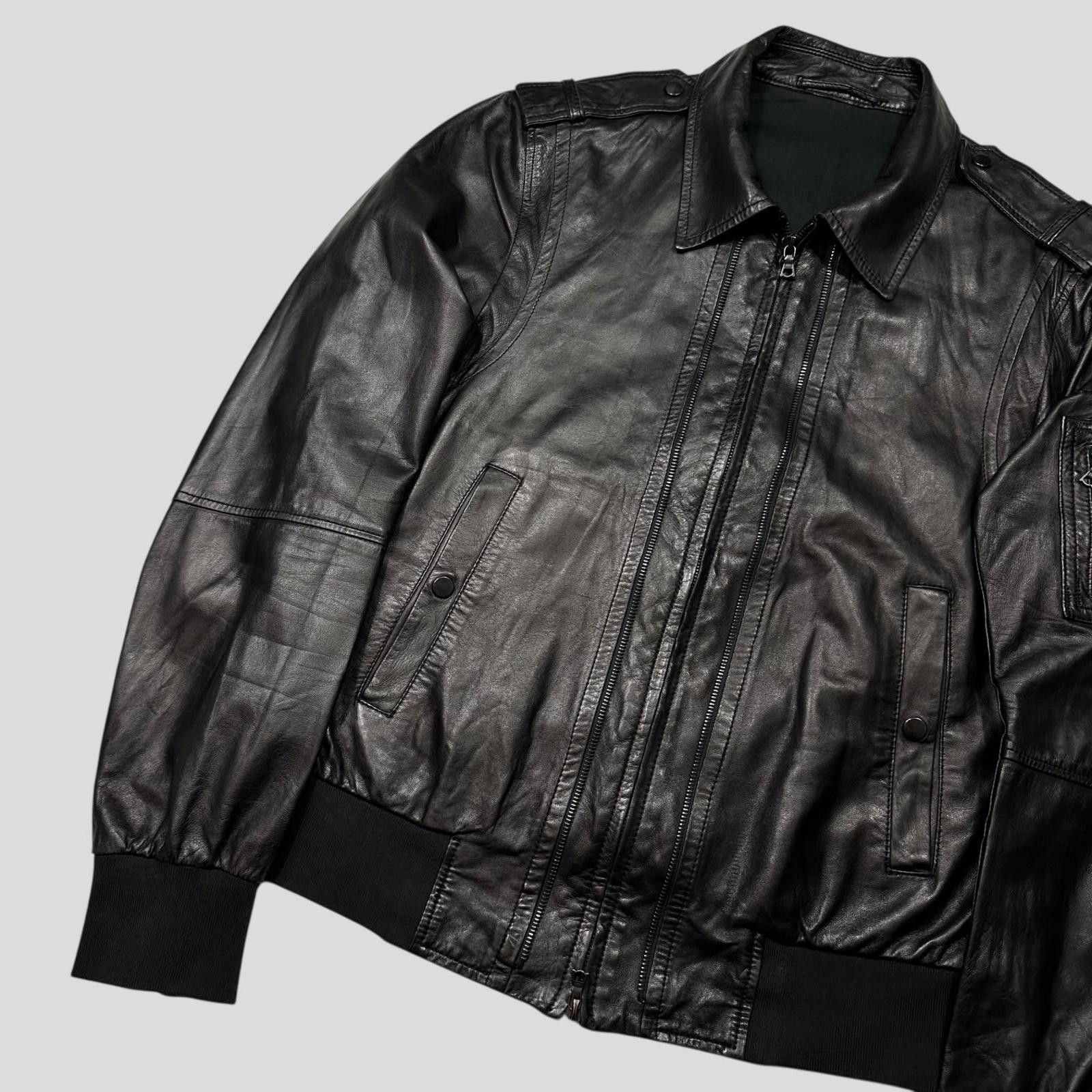 Neil Barrett Neil Barrett 00’s Multi Zip Detailed Leather Flight Jacket M Size US M / EU 48-50 / 2 - 4 Thumbnail