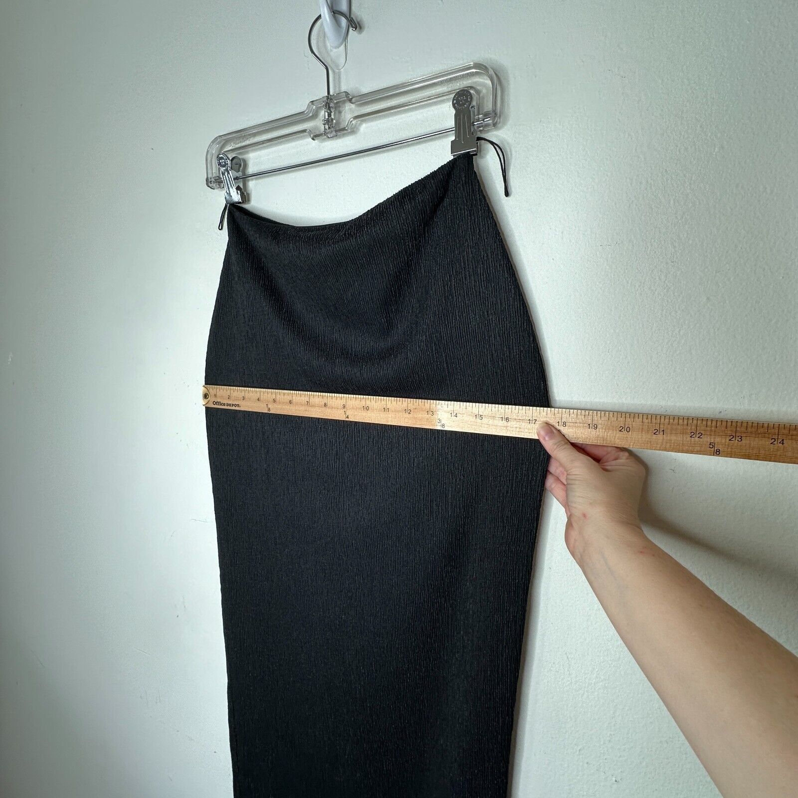 Other NWT Rumer Black High Waist Pencil Tucker Maxi Back Slit S Size 26" / US 2 / IT 38 - 12 Thumbnail
