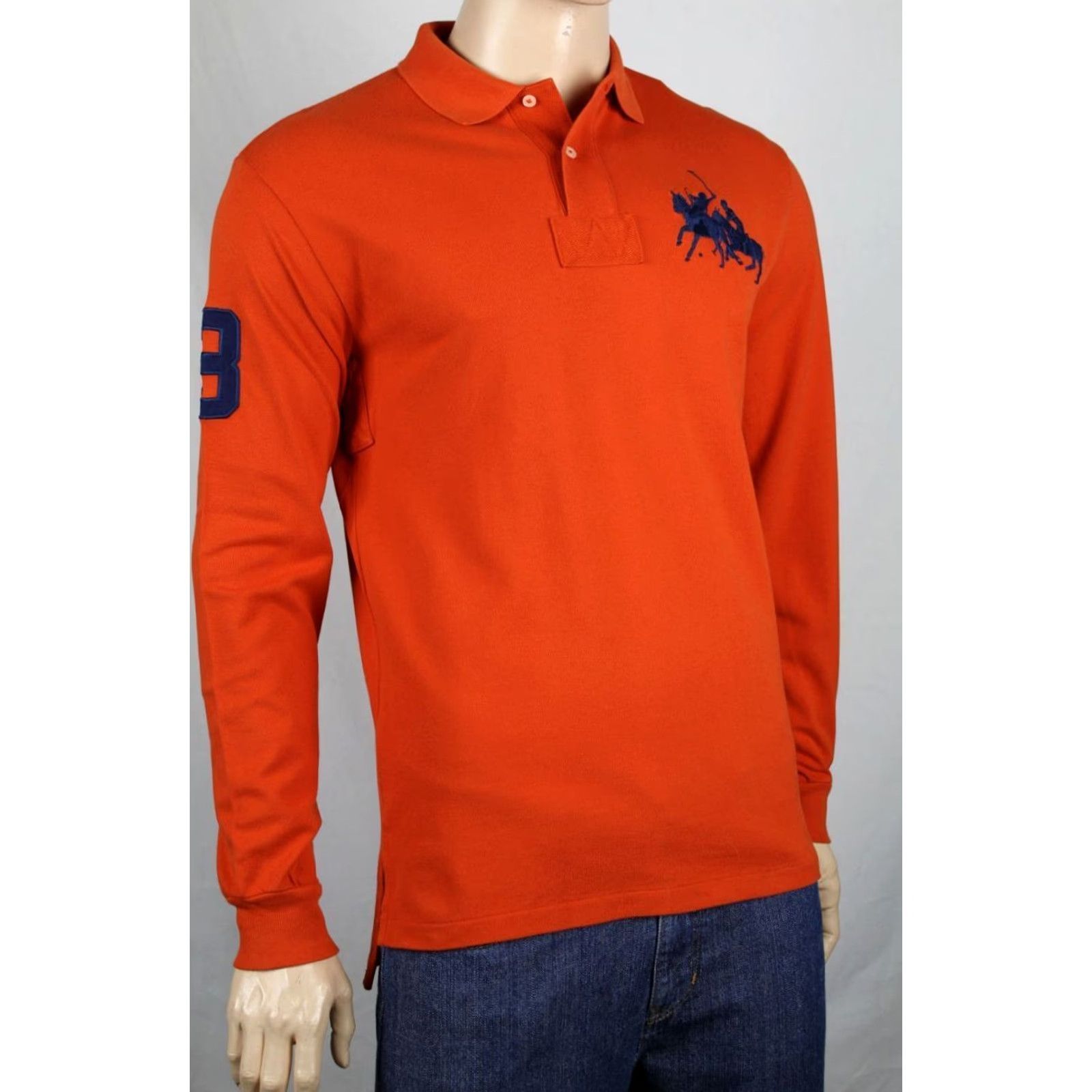 Polo Ralph Lauren Ralph Lauren Polo Small S Orange Big Navy Blue Pony Match Classic Fit POLO NWT Size US S / EU 44-46 / 1 - 2 Thumbnail