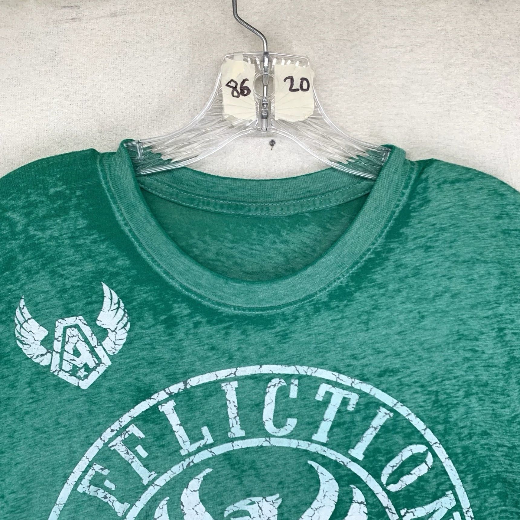 Affliction VINTAGE Affliction T Shirt XL Green Eagle Crest USA Crew Neck Short Sleeve Graphic Print Men’s Size US XL / EU 56 / 4 - 3 Thumbnail