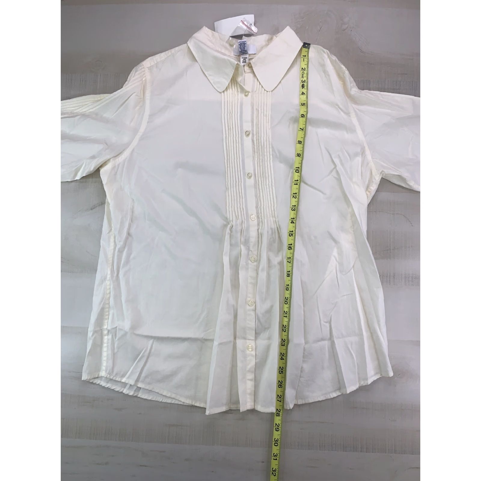Gap Gap Womens Ivory Pleated Front/Sleeve 3/4 Sleeve SZ XL NWD-#690 Shirt Womens XL Ivory Pleated Front/Sleeve 3/4 Sleeve Gap Size XL / US 12-14 / IT 48-50 - 7 Thumbnail