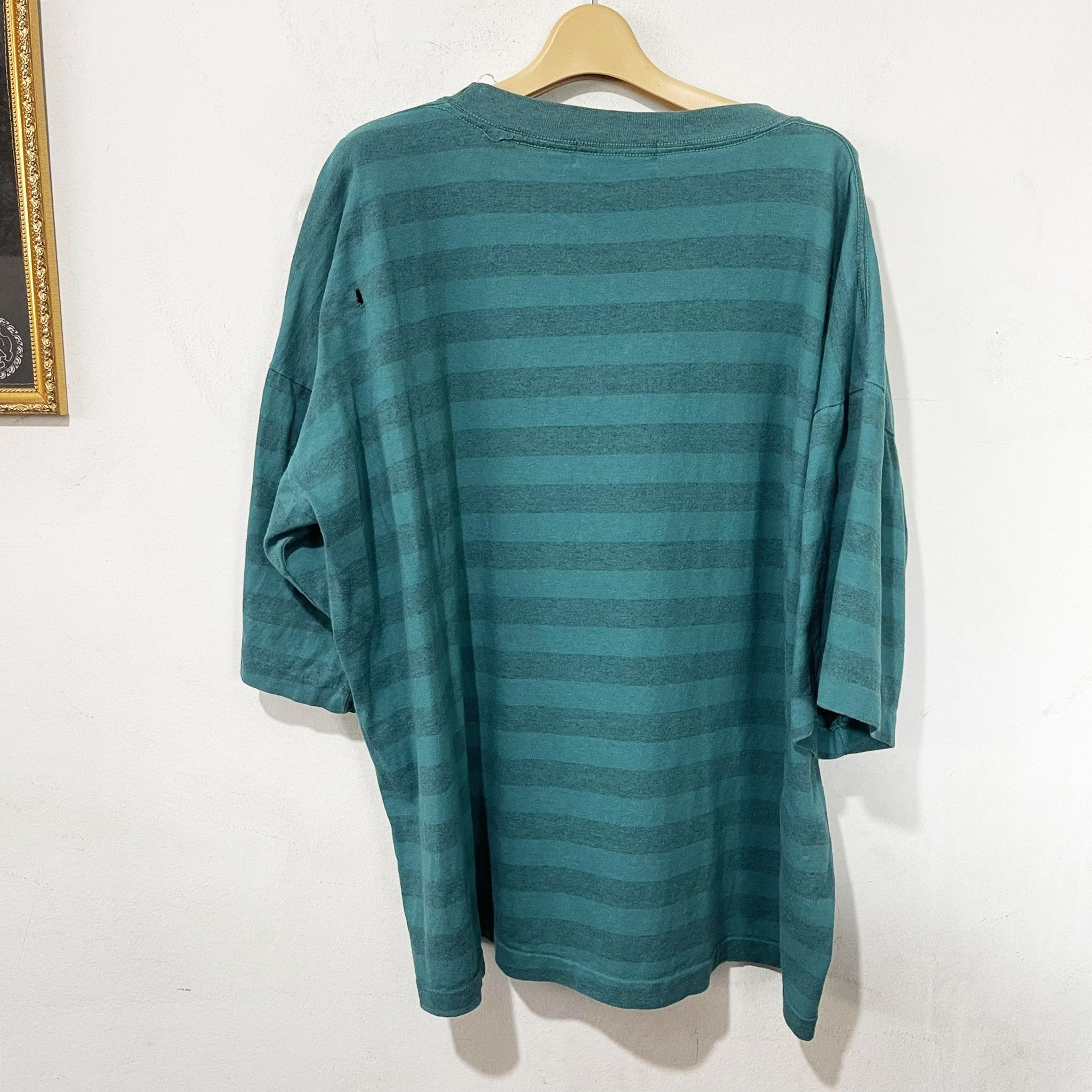 Vintage Vintage 90s Striped T-Shirt Size US XXL / EU 58 / 5 - 3 Thumbnail