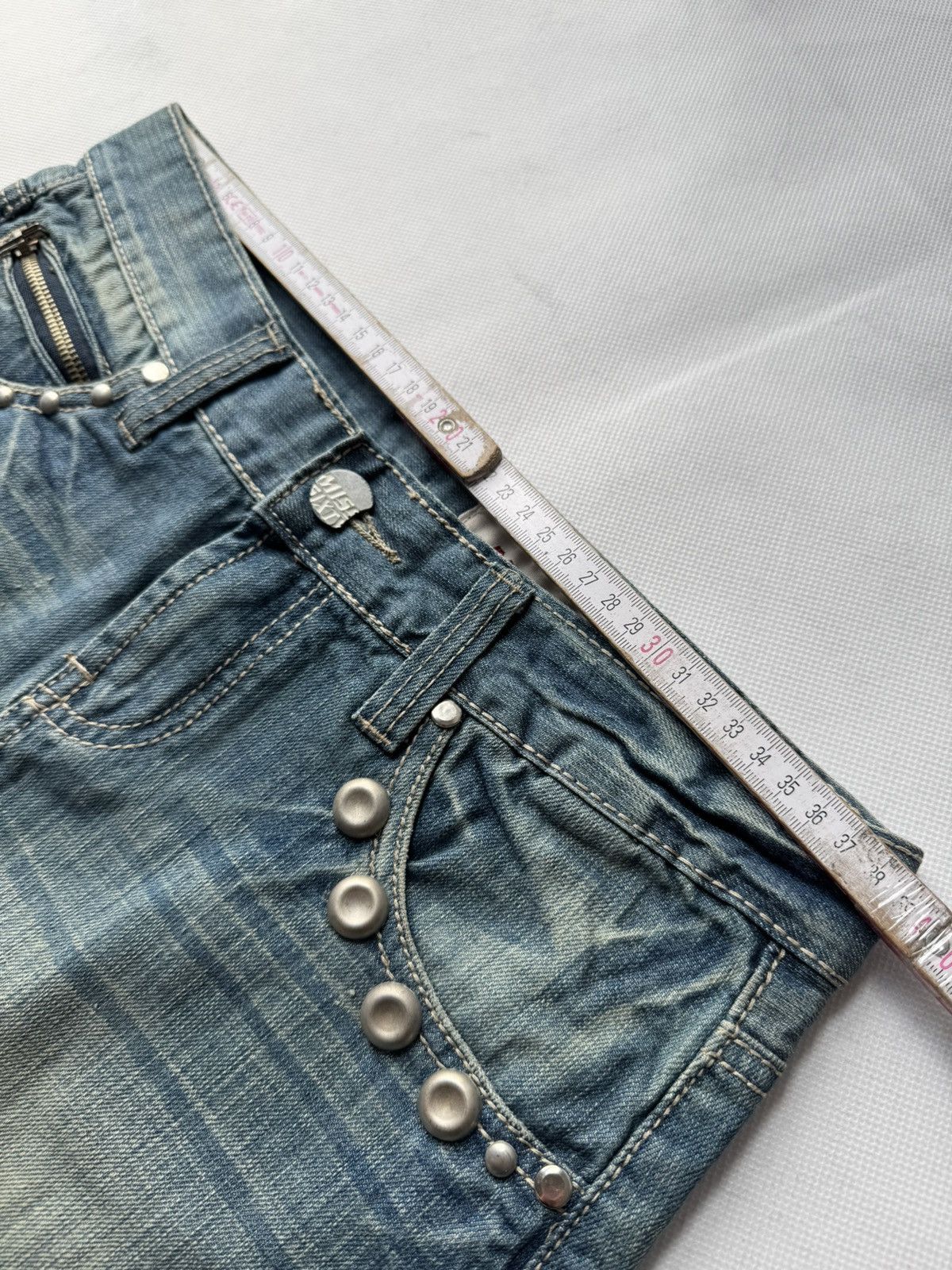 Miss Sixty × Vintage VINTAGE MISS SIXTY 2000s Distressed MINI SKIRT Miss Me Style Size 30" / US 8 / IT 44 - 13 Thumbnail