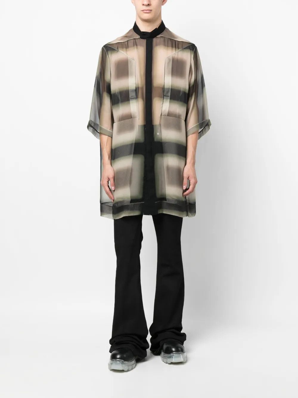 Rick Owens o1y0325 Patterned Shirt in Multicolor Size US M / EU 48-50 / 2 - 5 Thumbnail