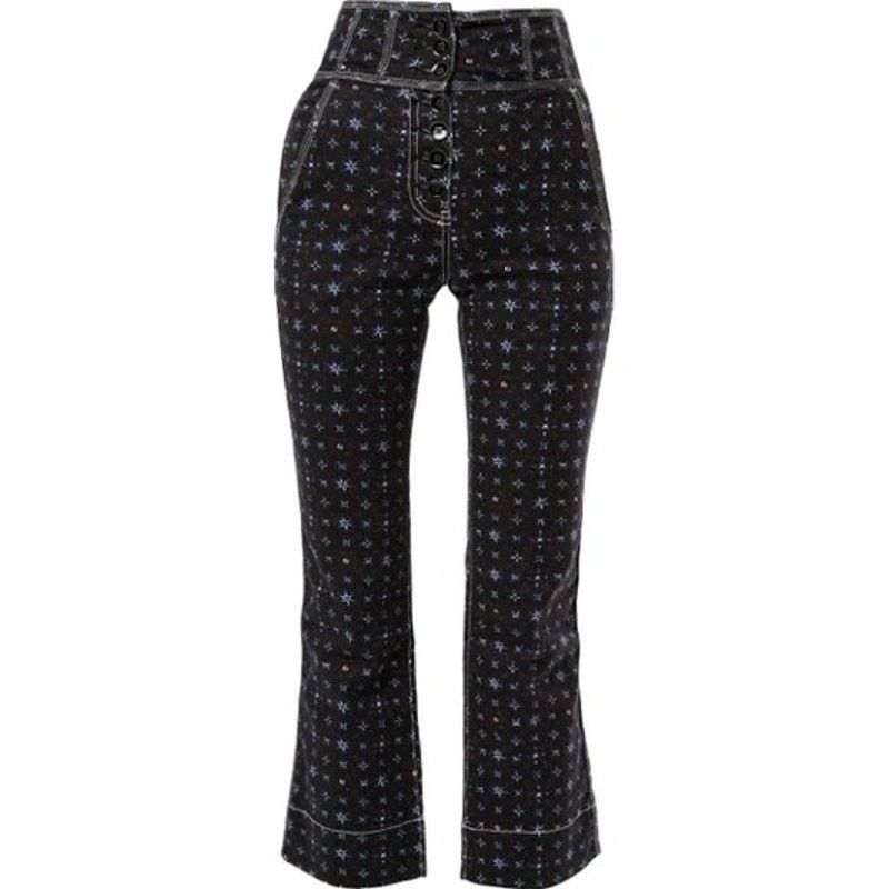 Ulla Johnson ULLA JOHNSON High waist cropped wide leg Ellis Jeans Floral Size 27" / US 4 / IT 40 - 1 Thumbnail