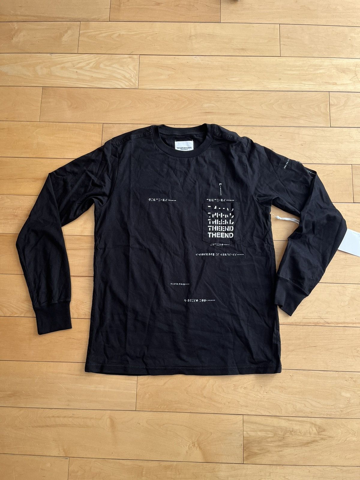 image of Takahiromiyashita The Soloist NWT - Takahiromiyashita Morse Code Long Sleeve T-Shirt in Black (Size