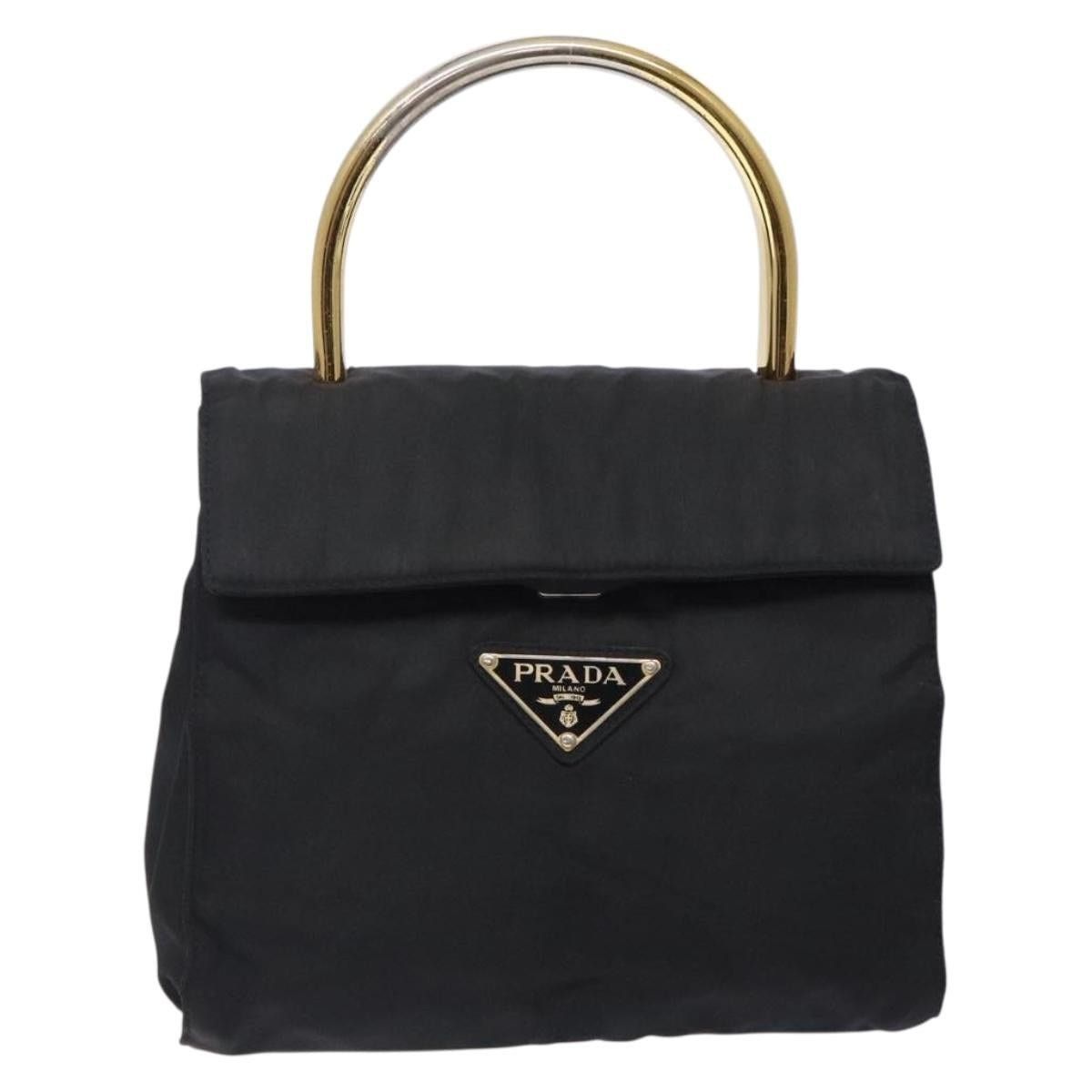 Prada PRADA Hand Bag Nylon Black Gold Size ONE SIZE - 2 Thumbnail