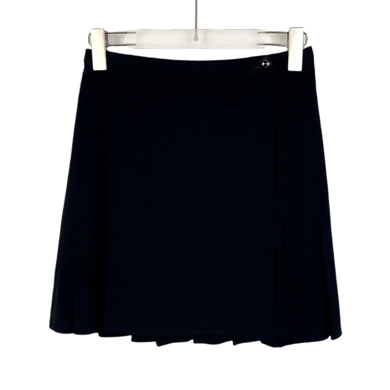 Christian Dior Monsieur Christian Dior Black Side Button Pleated Casual Skirt Size 3 Size 34" / US 12 / IT 48 - 1 Thumbnail