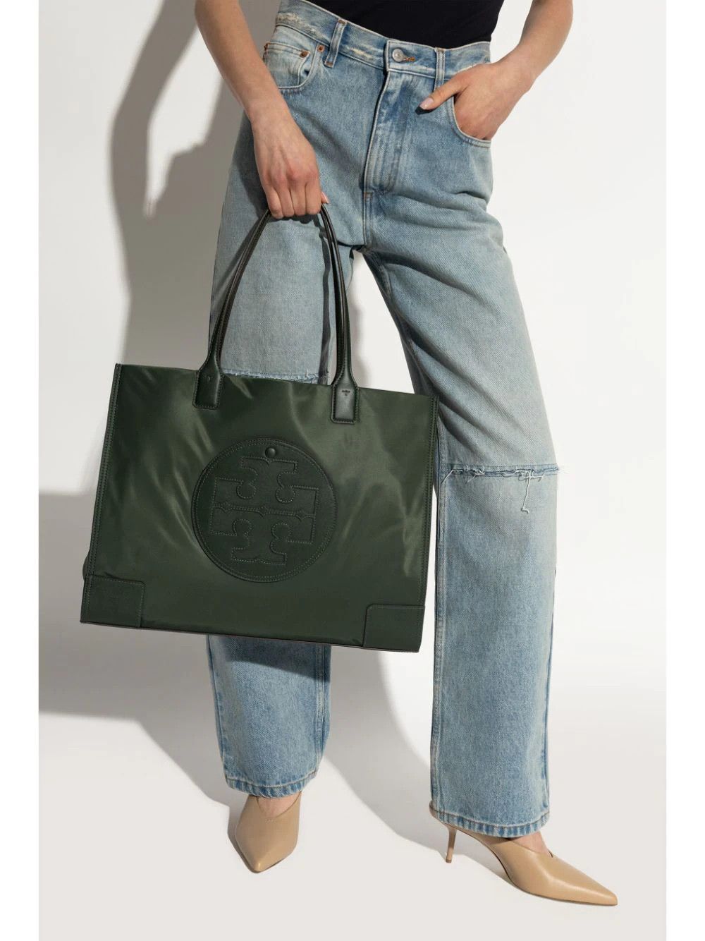 Tory Burch o1s22i1n1024 Size: OS / Ella Tote Bag in Green Size ONE SIZE - 2 Thumbnail