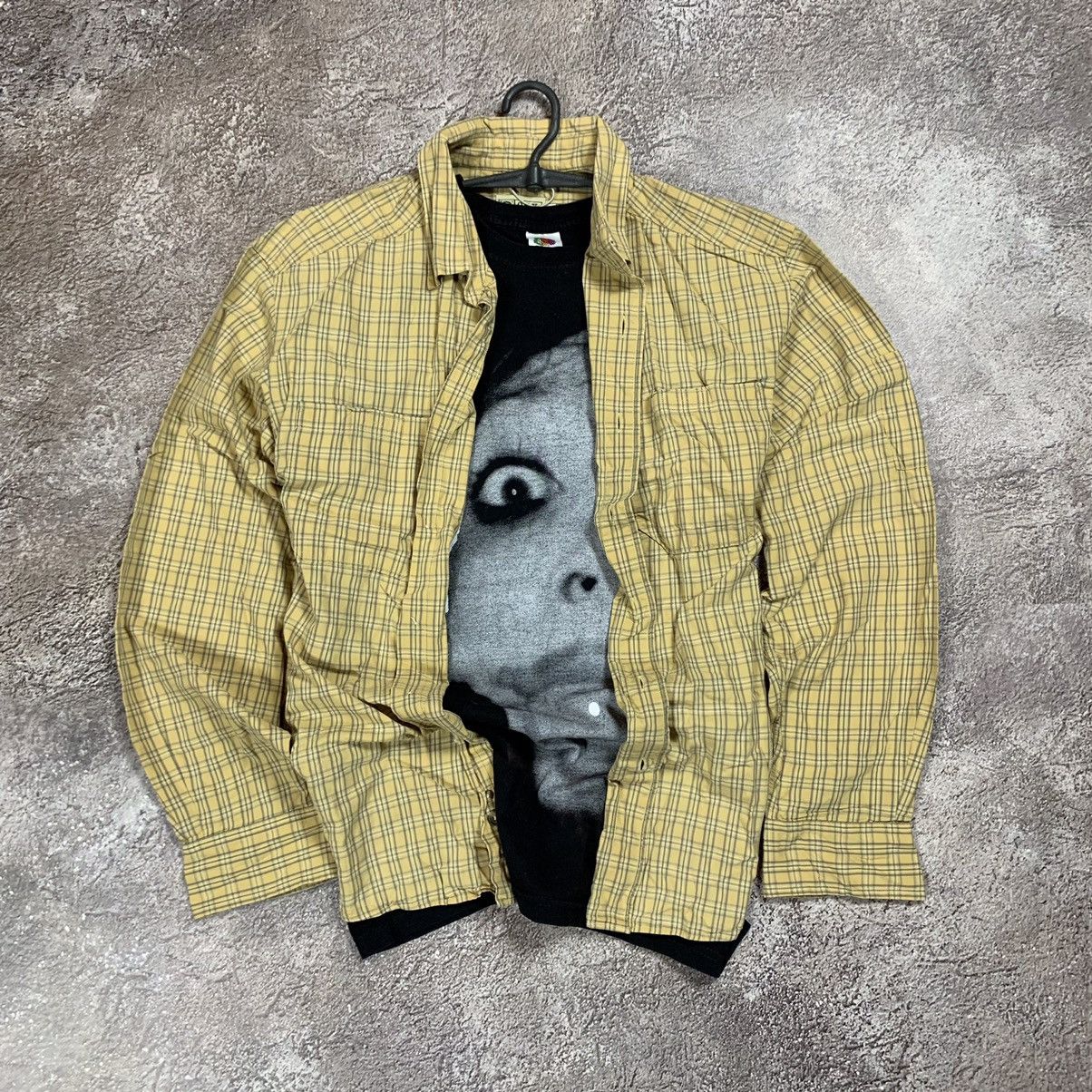 Vintage Vintage 90s Yellow Plaid Shirt Graphic Streetwear Grunge M Size US M / EU 48-50 / 2 - 1 Thumbnail