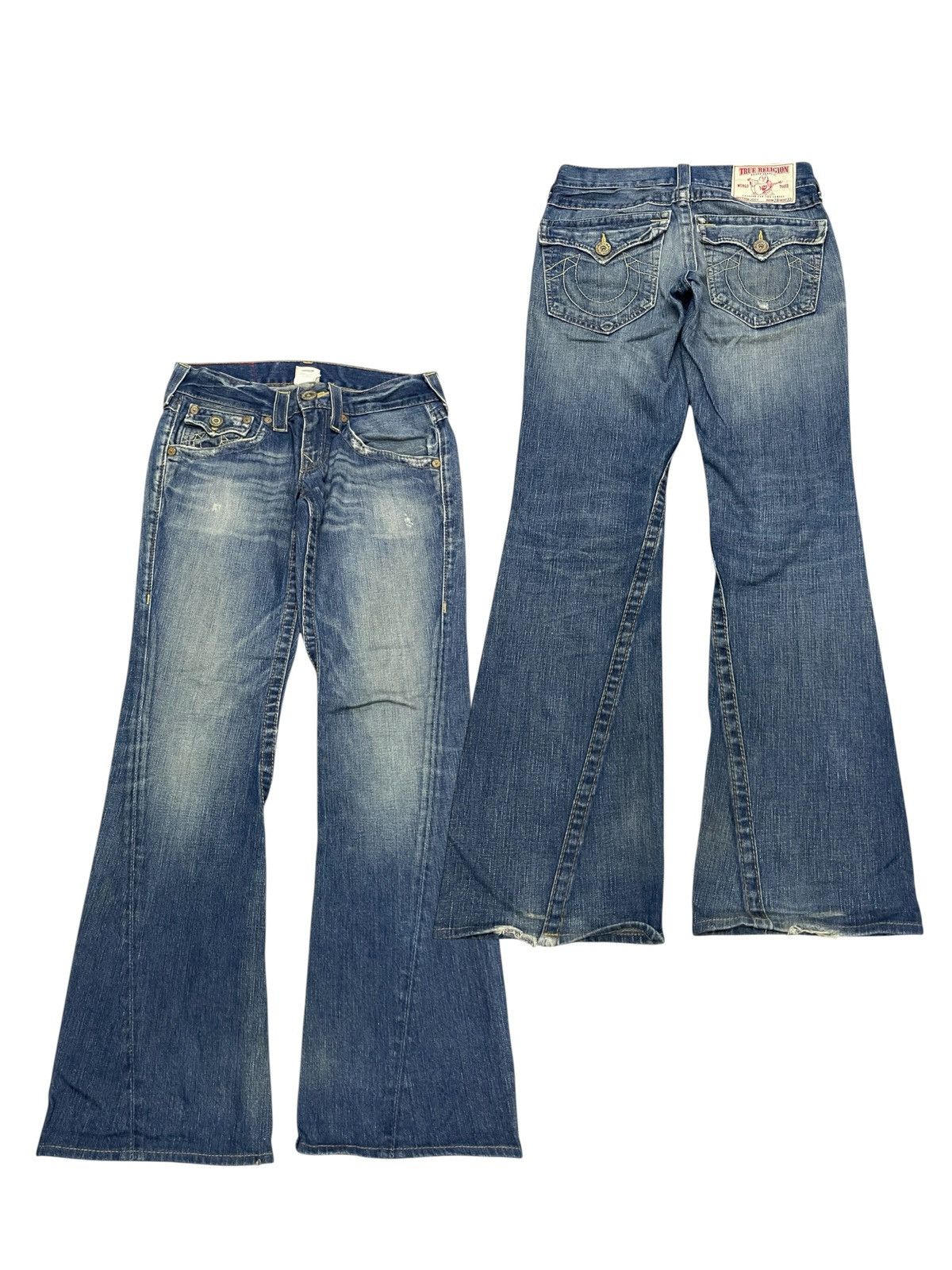 True Religion 90s TRUE RELIGION FLARE DENIM JEANS Size US 30 / EU 46 - 1 Thumbnail